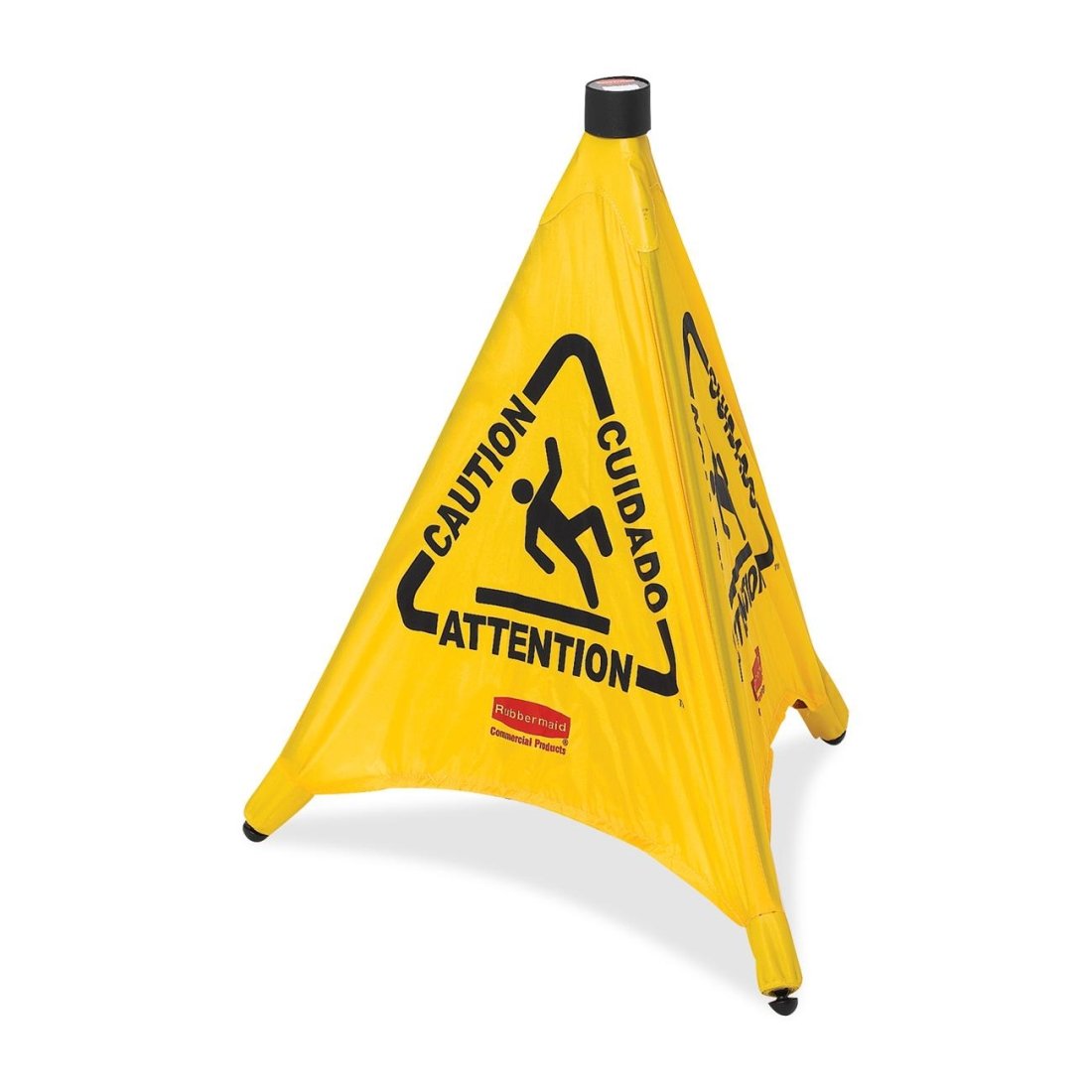 Rubbermaid Commercial 20-Inch Yellow Wet Floor Warning Cone - Pop-Up Safety Sign for Stores, Offices, Restaurants & Malls - Slip Prevention in High-Traffic Areas