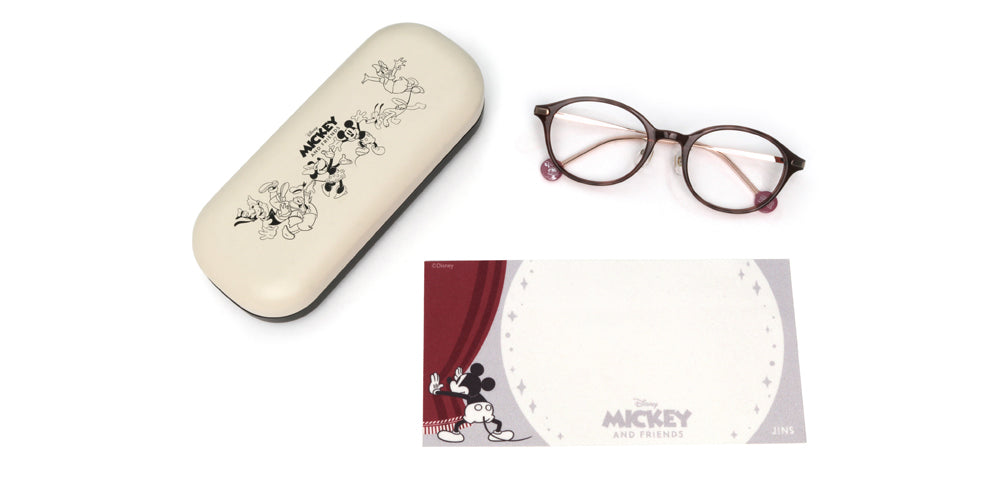 JINS x Disney Minnie Mouse 134 Optical Glasses - Stylish Eyewear for Women & Kids | Perfect for Reading, Fashion Accessories & Disney Fans