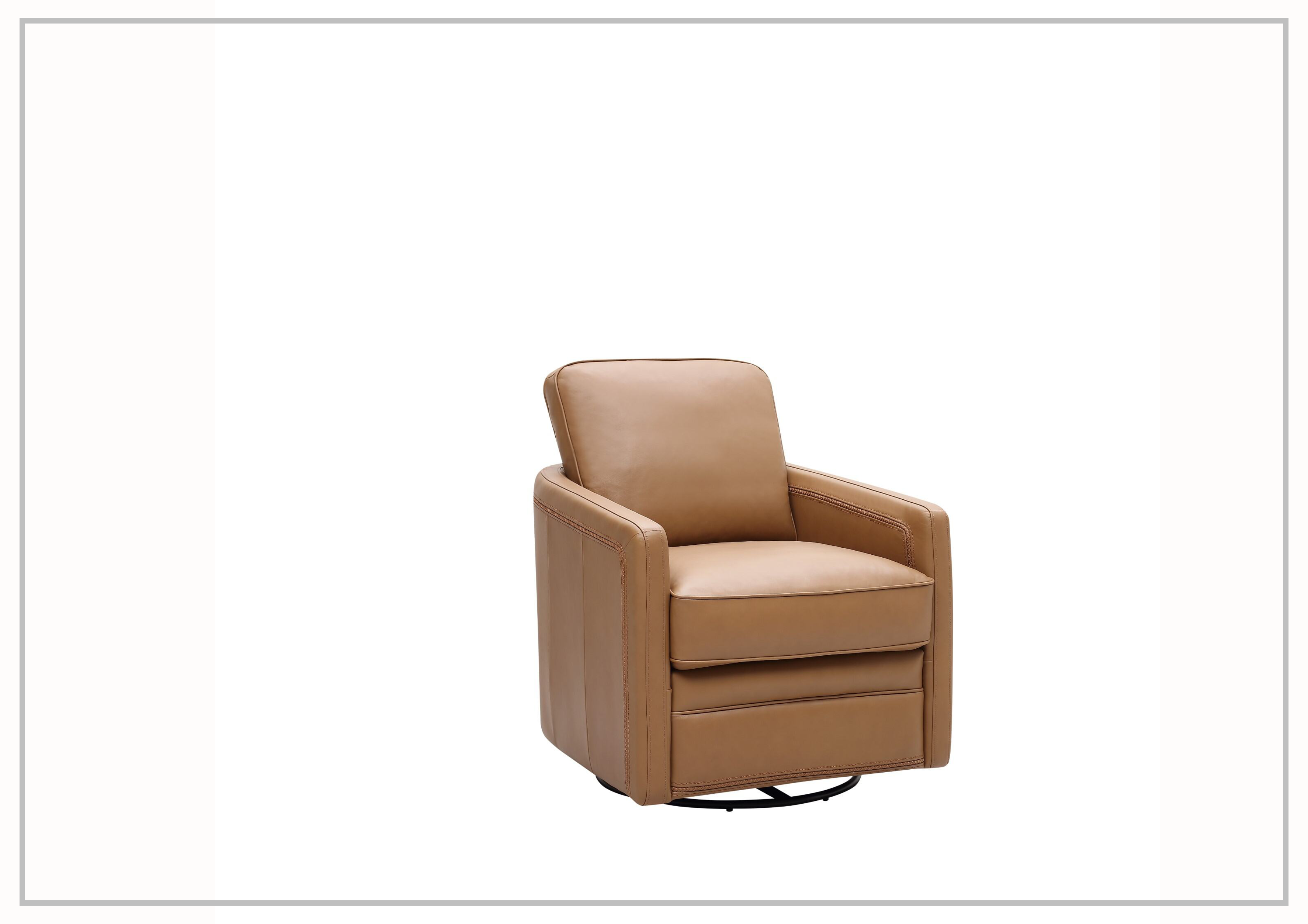 Gio Italia Torin Leather Glider Swivel Chair - Modern Recliner for Living Room, Office & Lounge - Premium Leather Gliding Rocker with 360° Swivel Base
