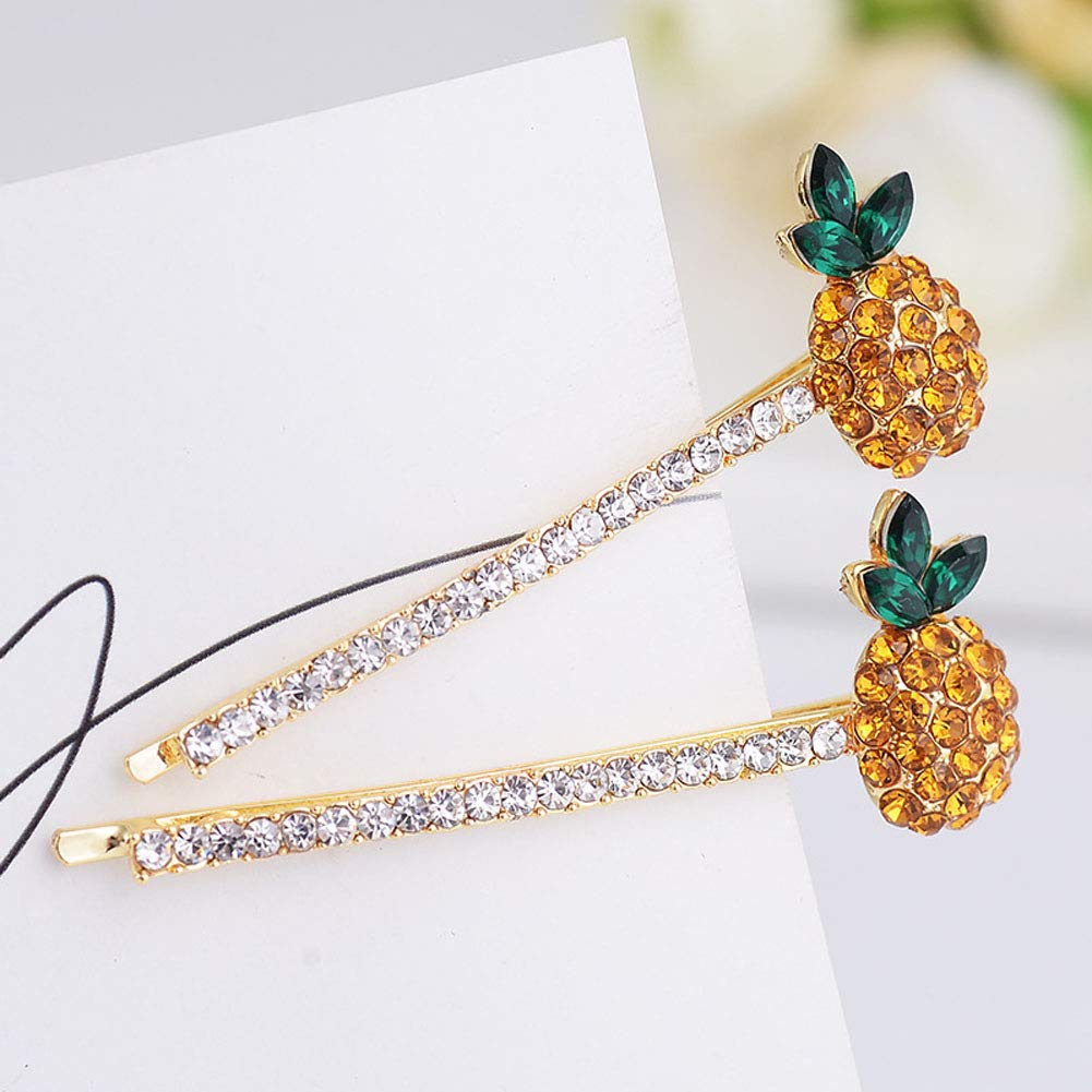 5-Pack Fashion Rhinestone Hair Claw Clips - Pineapple Bobby Pins & Barrettes for Women - Hair Accessories for Parties, Weddings, and Everyday Styling