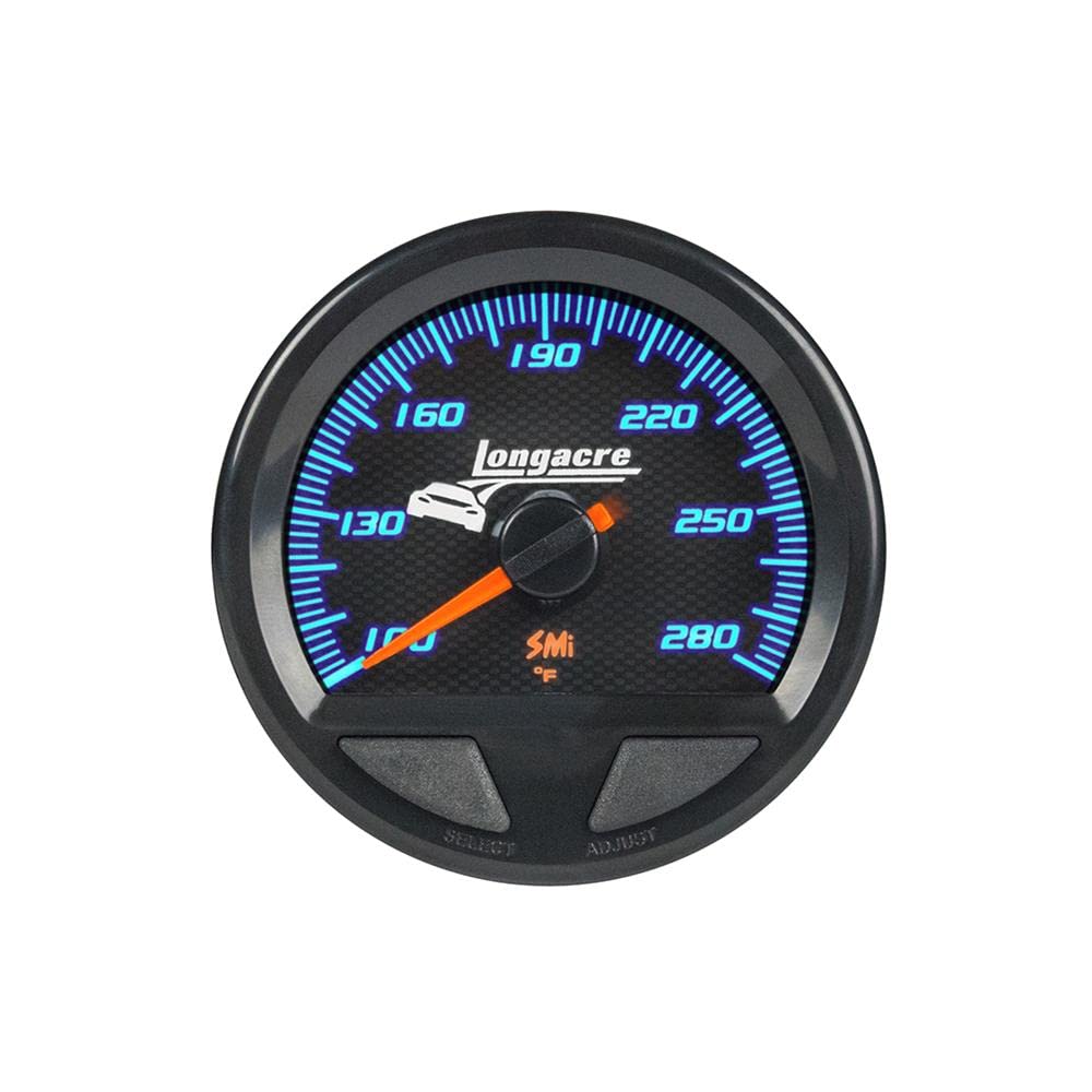 Longacre 52-46744 SMI Elite WP Oil/Water Temperature Gauge - High Performance Racing Gauge for Motorsports, Marine & Industrial Use