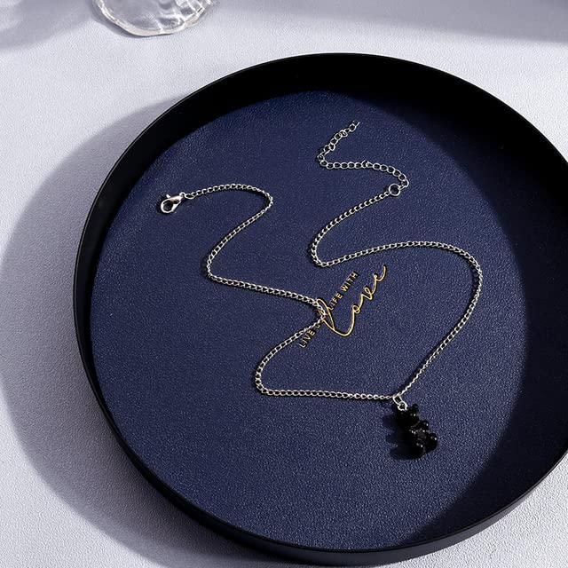 Butterfly Bear Heart Evil Eye Necklace for Women - Simple Elegant Gold Chain Necklace - Perfect for Valentine's Day, Birthday Gifts & Everyday Jewelry
