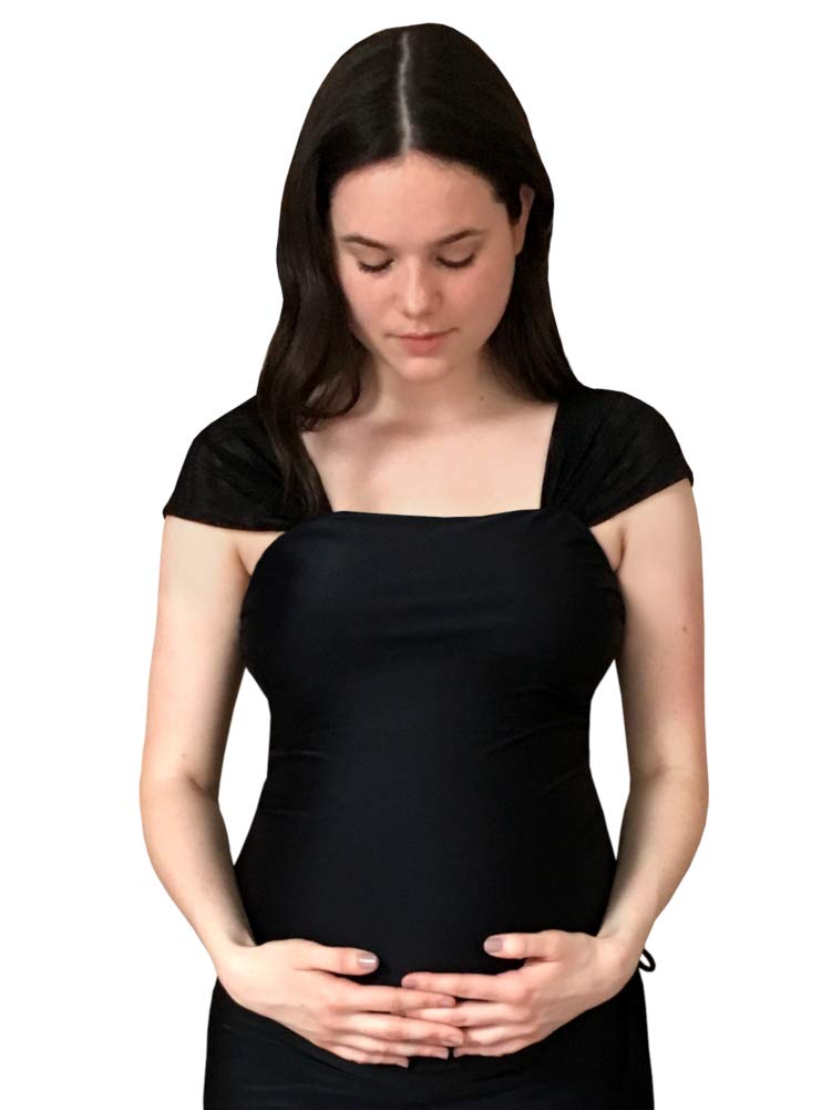 Mermaid Maternity Women's Mesh Sleeve Tankini Top - Comfortable Maternity Swimwear for Pregnancy - Perfect for Beach, Pool, and Vacation Wear
