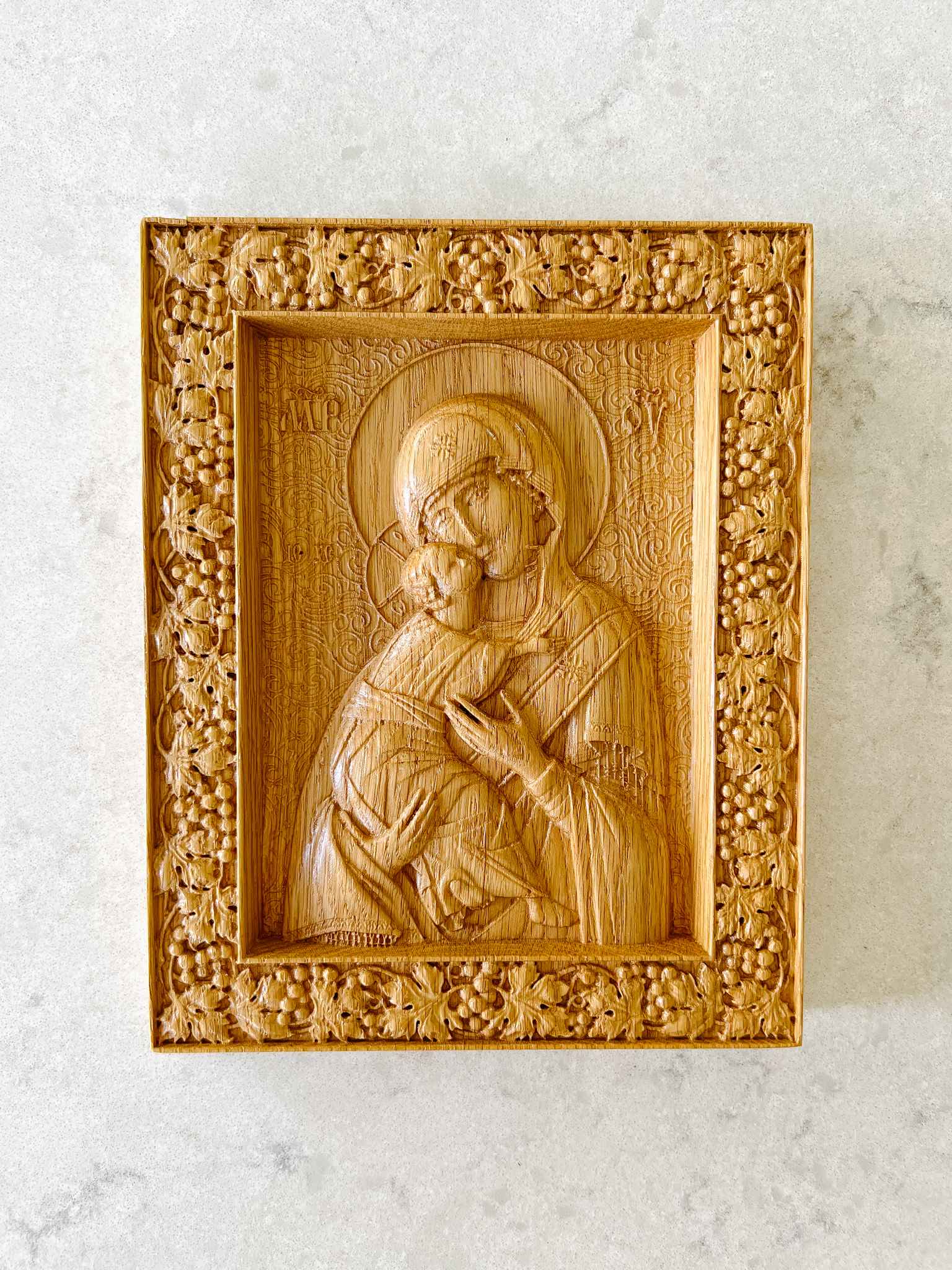 Our Lady of Tenderness Icon - Hand-Painted Orthodox Christian Religious Art - Perfect for Home Altar, Church Decor & Spiritual Gifts
