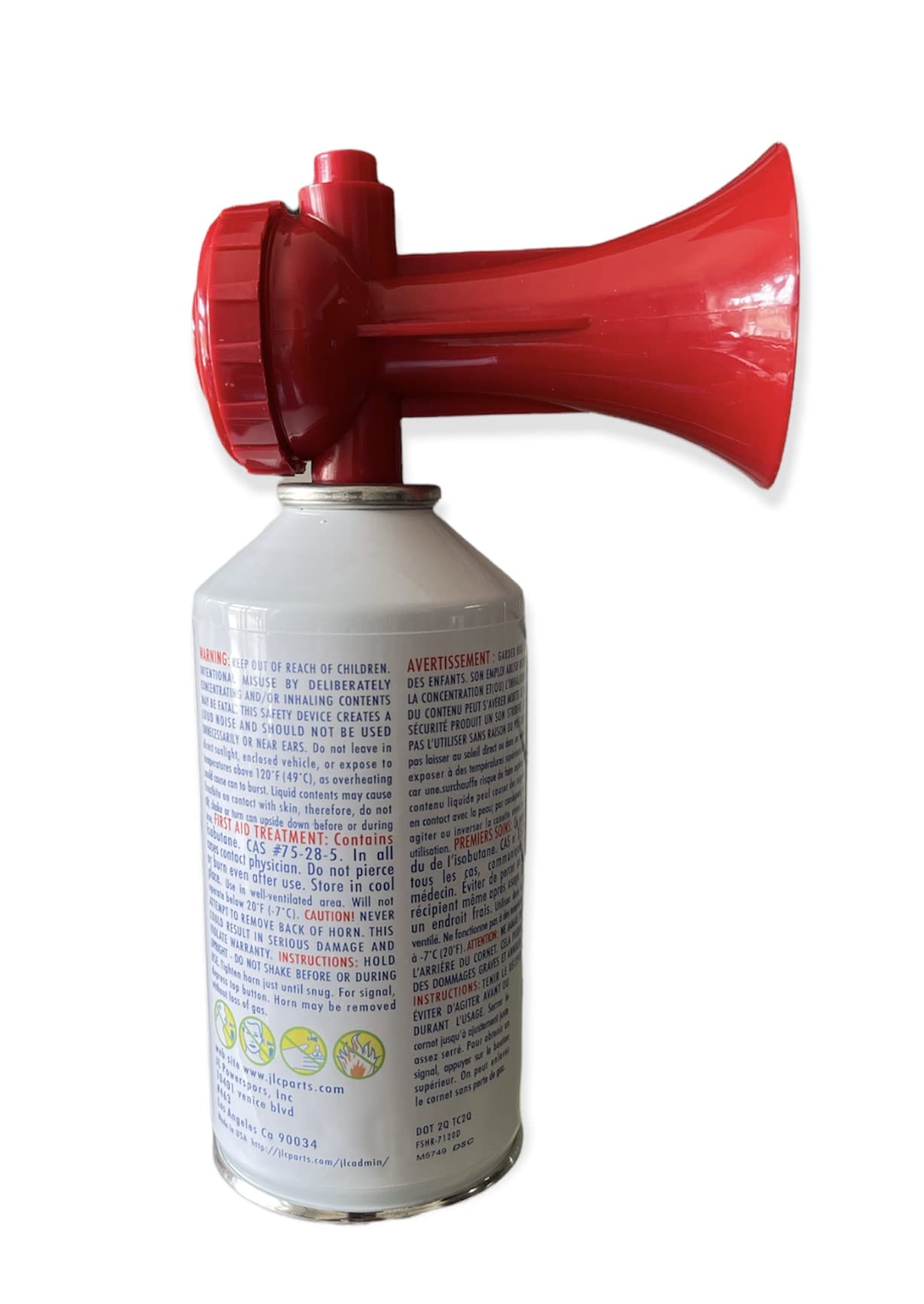 JLP Premium Handheld Air Horn Canister - Ultra Loud Safety Airhorn for Boats, Marine & Coast Guard Approved | Camping, Bear & Dog Deterrent | Party & Emergency Use