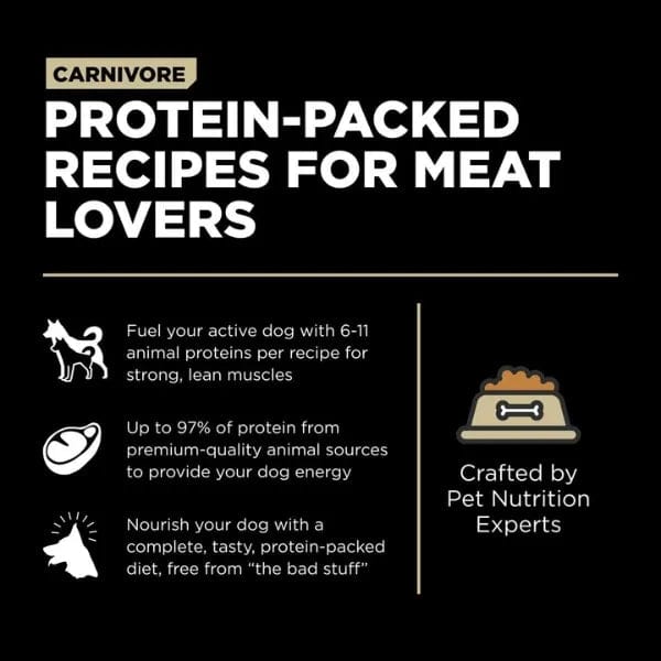 Go! Solutions Carnivore Grain-Free Lamb & Wild Boar Recipe Dry Dog Food – High-Protein, Natural Ingredients for Active Dogs – Perfect for Large Breeds & Sensitive Stomachs