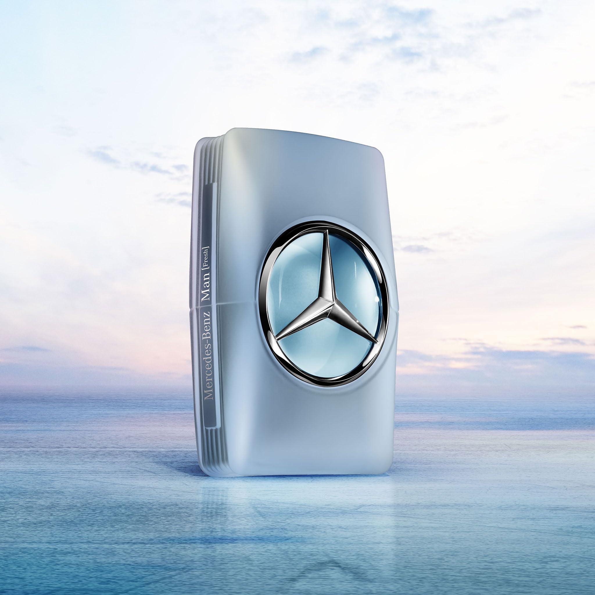 Mercedes-Benz Man Fresh Eau de Toilette for Men - Long Lasting Cologne with Bergamot & Cedarwood - 3.4 oz Spray - Perfect for Daily Wear, Office & Special Occasions