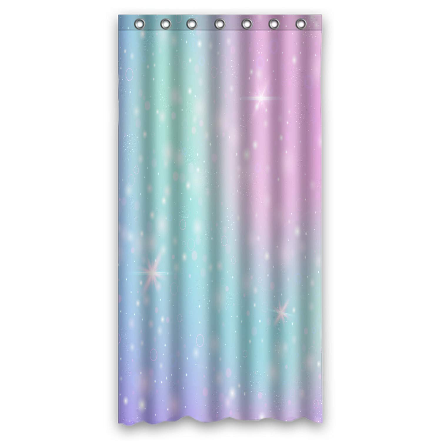 Fairy Rainbow Mesh Shower Curtain with Sparkling Stars - Waterproof Bathroom Decor for Girls (36x72 Inches) - Perfect for Kids' Bathrooms, Themed Bedrooms & Fantasy Home Decor