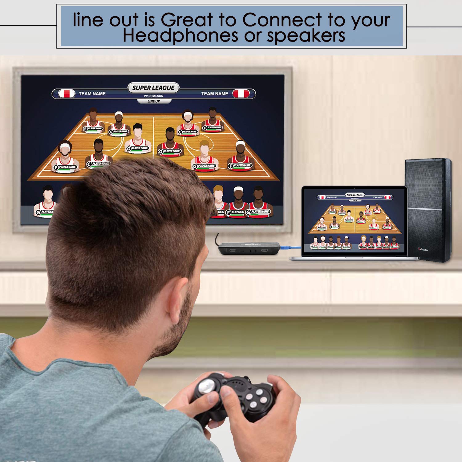 4K HDMI Game Capture Card for PS5, Xbox Series X & Switch - USB 3.0 Live Streaming Device with 1080P@60fps Recording, HDMI/AV/YPbPr Input - Perfect for Twitch, YouTube Gaming & Esports Broadcasts