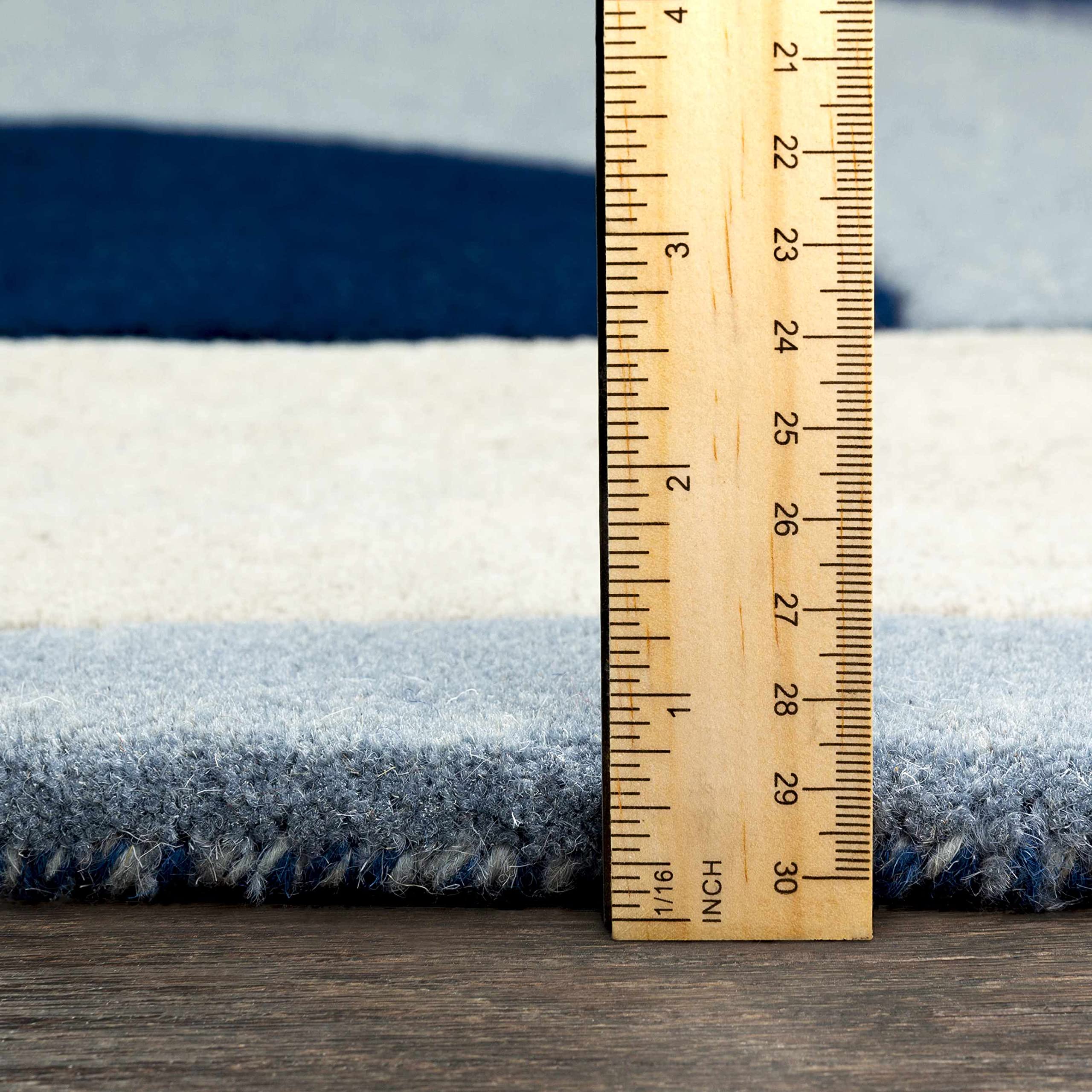 Hauteloom Crawfordsville Wool Area Rug 9' x 12' - Modern Blue & Green Handwoven Rug for Living Room, Bedroom - Soft & Durable Home Decor - Perfect for Cozy Spaces & High-Traffic Areas