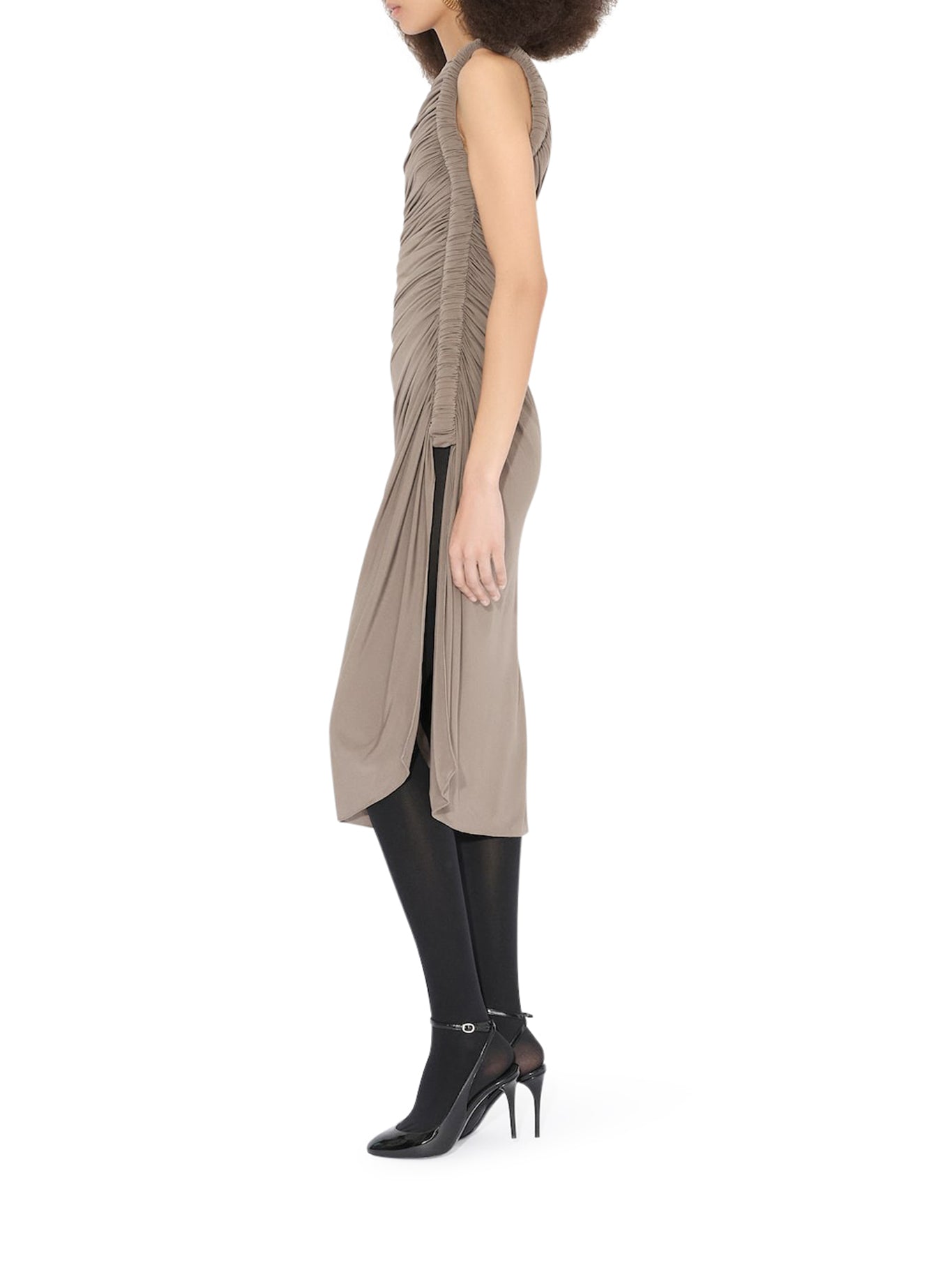 Soft Jersey Draped Dress for Women - Elegant & Comfortable Casual Wear for Parties, Dates & Office