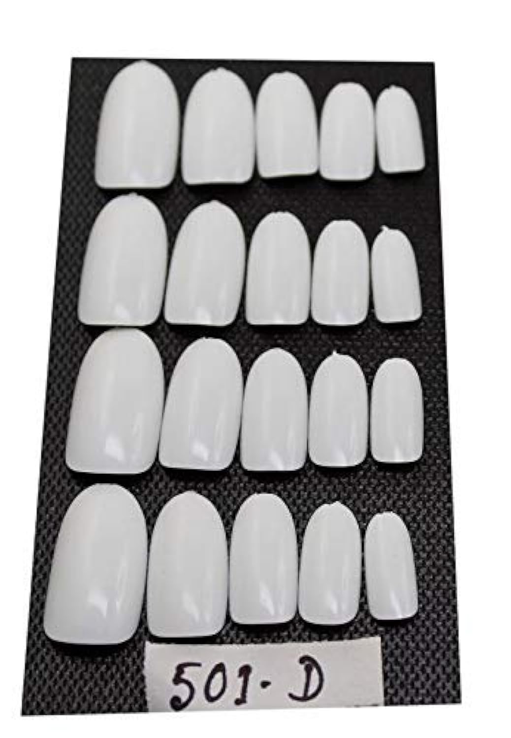 20-Piece Almond Shaped False Nails (Style 501-D) - Natural Acrylic Press-On Nails for Women, Salon-Quality Manicure at Home, Perfect for Parties, Weddings & Everyday Wear