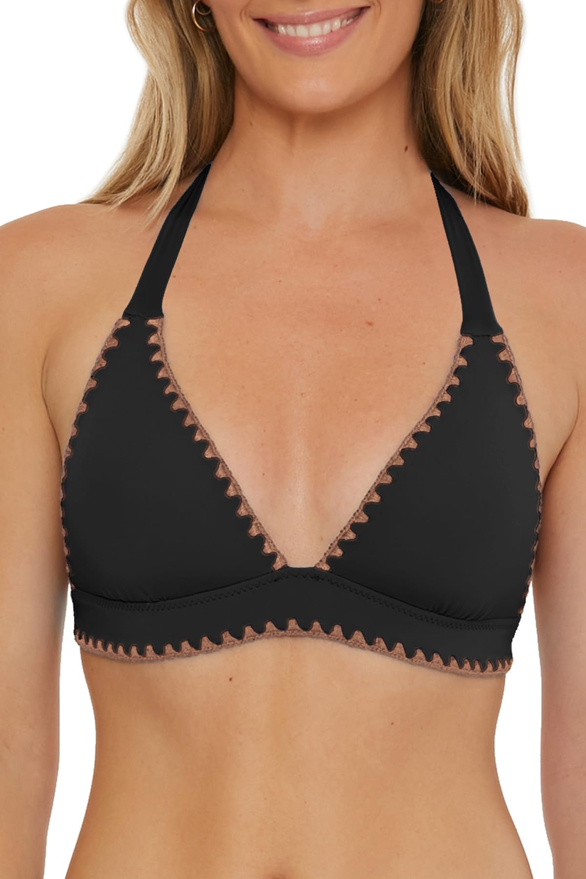 Lucky Women's Adjustable Tie Back Marbella Halter Bikini Top - Swimwear Separates for Beach, Pool & Summer Vacations