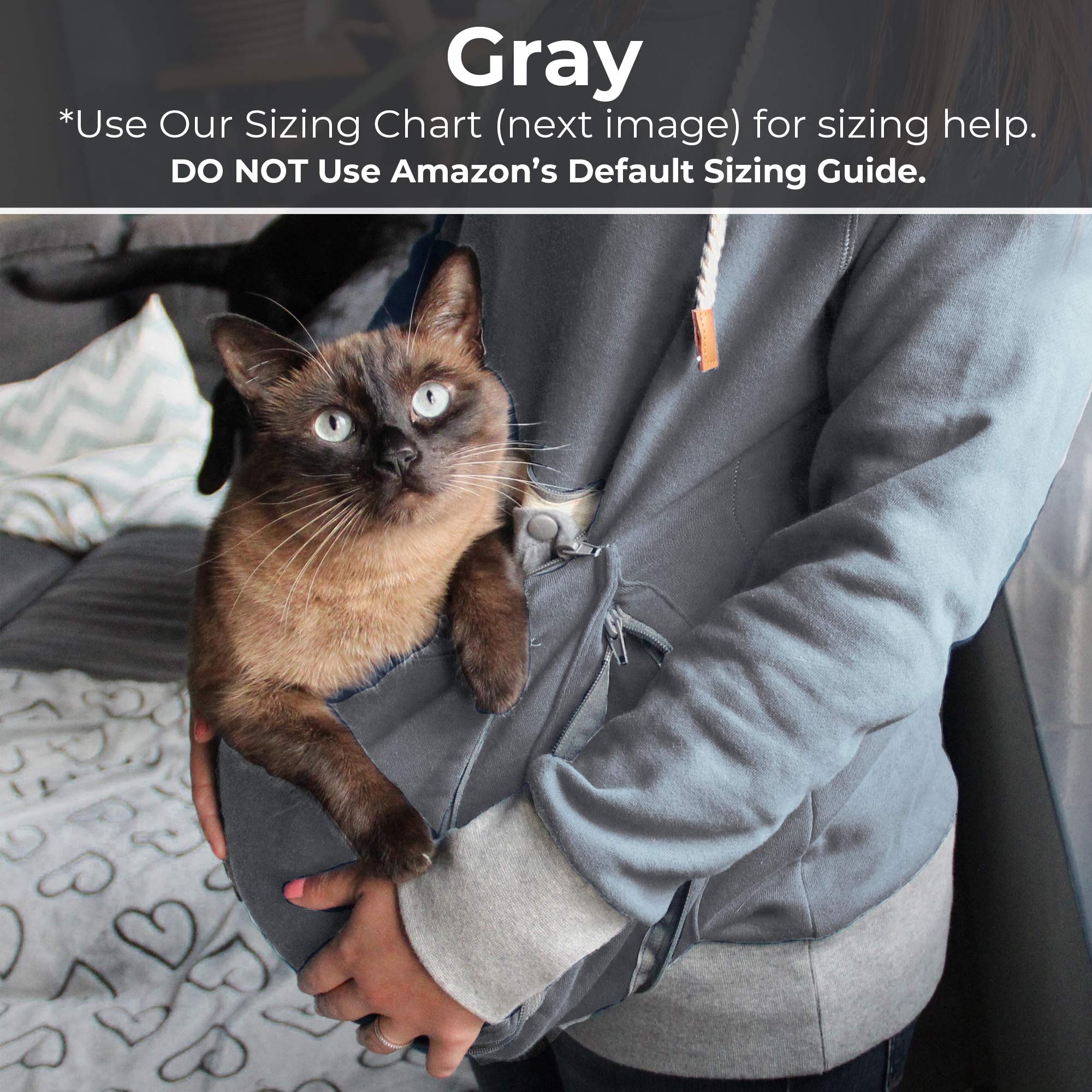 Small Pet Carrier Hoodie - Kangaroo Pouch Sweatshirt for Dogs & Cats | Women's Fit No-Ears Design | Perfect for Travel, Shopping & Outdoor Adventures