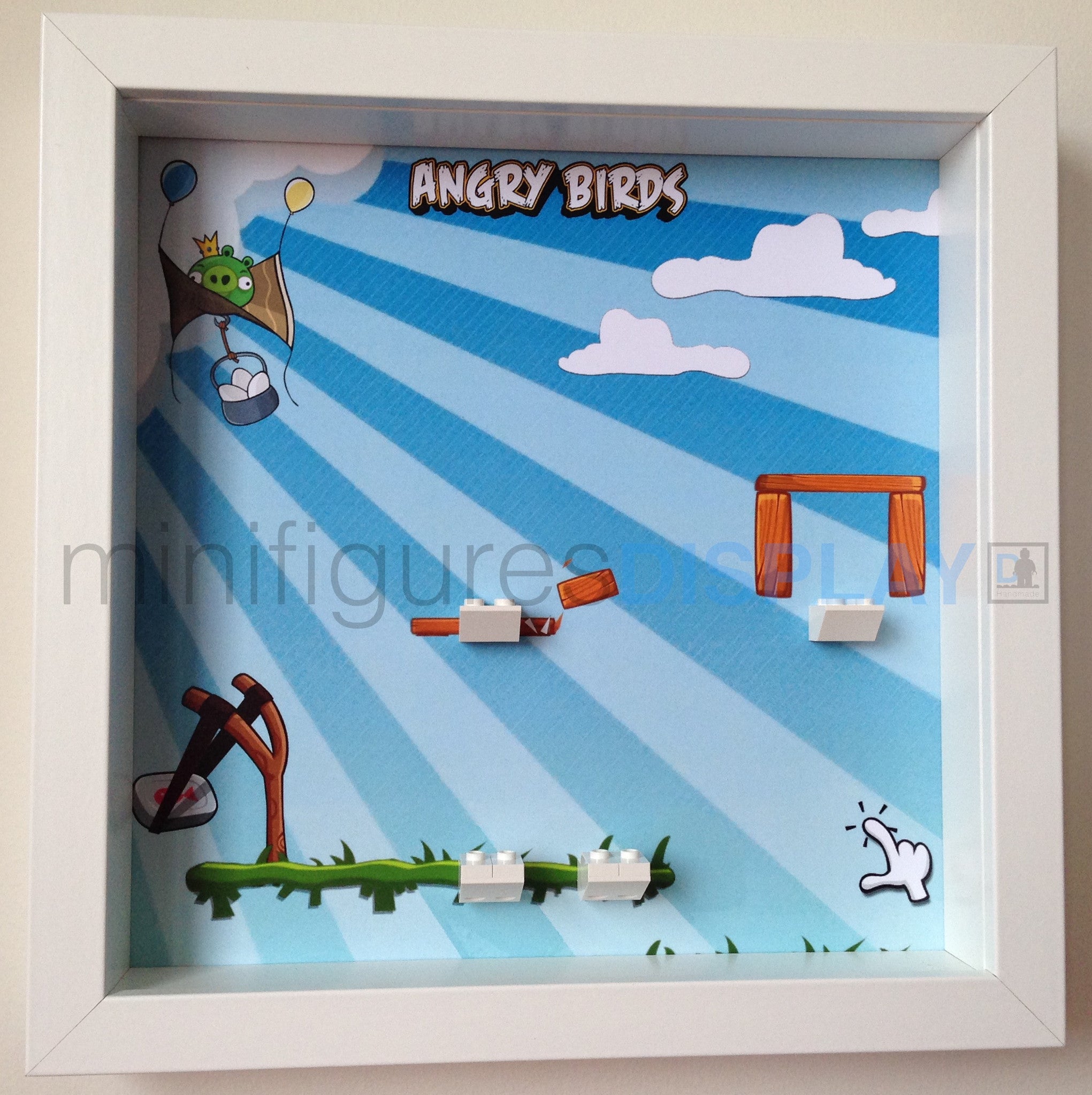 Lego® Angry Birds Minifigures Display Frame - Model 2 | Collectible Minifigure Showcase for Home & Office Decor | Perfect for Lego Fans & Angry Birds Collectors