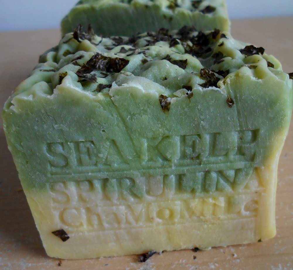 Organic Handmade Soap with Sea Kelp & Chamomile - Natural Moisturizing Bar for Sensitive Skin - Perfect for Daily Face & Body Cleansing, Spa & Relaxation Gifts