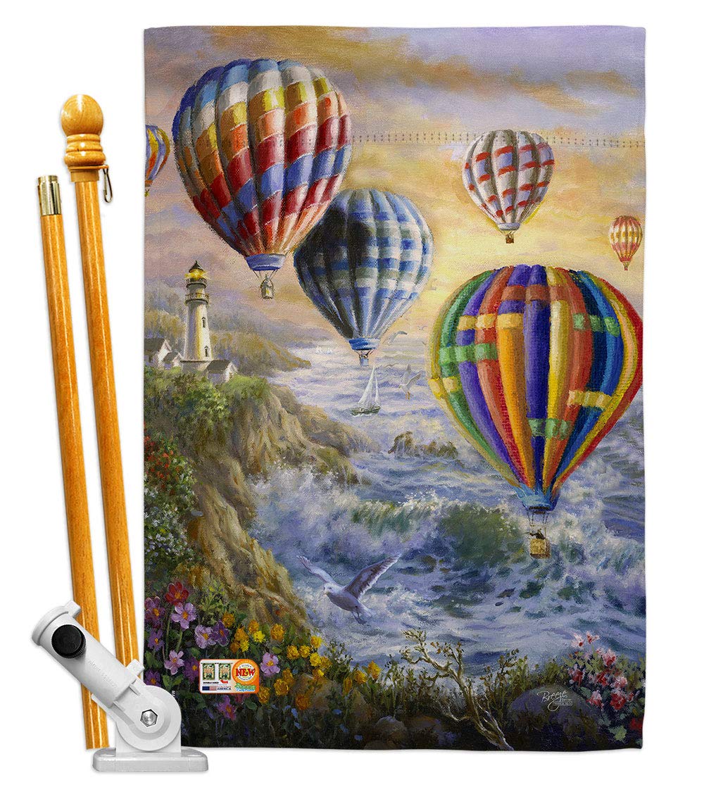 Summer Glow Coastal Flag Set 28x40