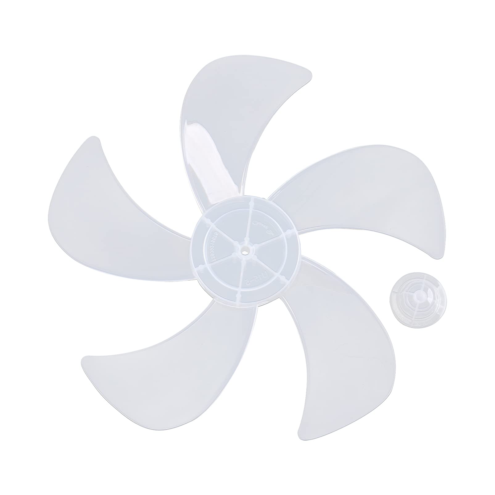 YOOJIA 12/14 Inch Universal White Plastic Fan Blade Replacement with Nut Cover - Compatible with Household Standing Pedestal Fans & Table Fans - Perfect for Bedroom, Living Room & Office Cooling