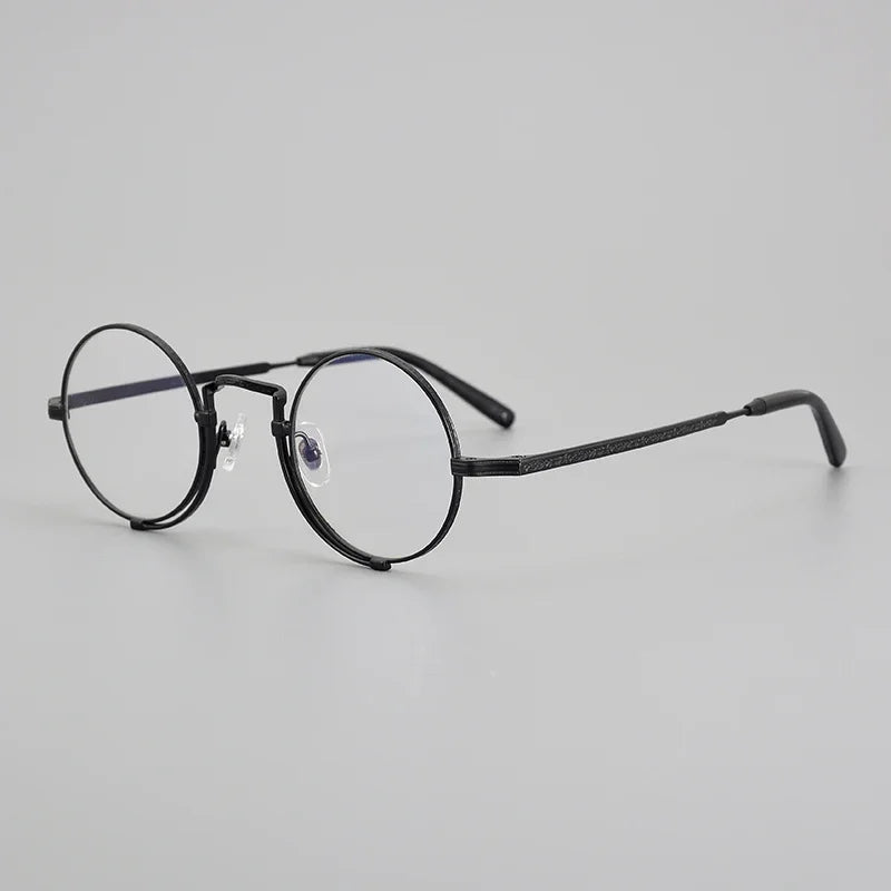 Aror Unisex Full Rim Round Titanium Eyeglasses Frame 45919 - Lightweight & Durable Glasses for Men & Women - Perfect for Reading, Work, and Everyday Use