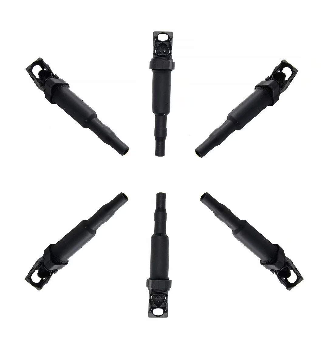 6 Pack Ignition Coil Replacement for BMW 335i 325i 328i 330i X3 E60 M5 525xi N54 - Compatible with Bosch 0221504470 & BMW 12137594937 12137562744 12137571643 - Perfect for Engine Performance & Smooth Driving
