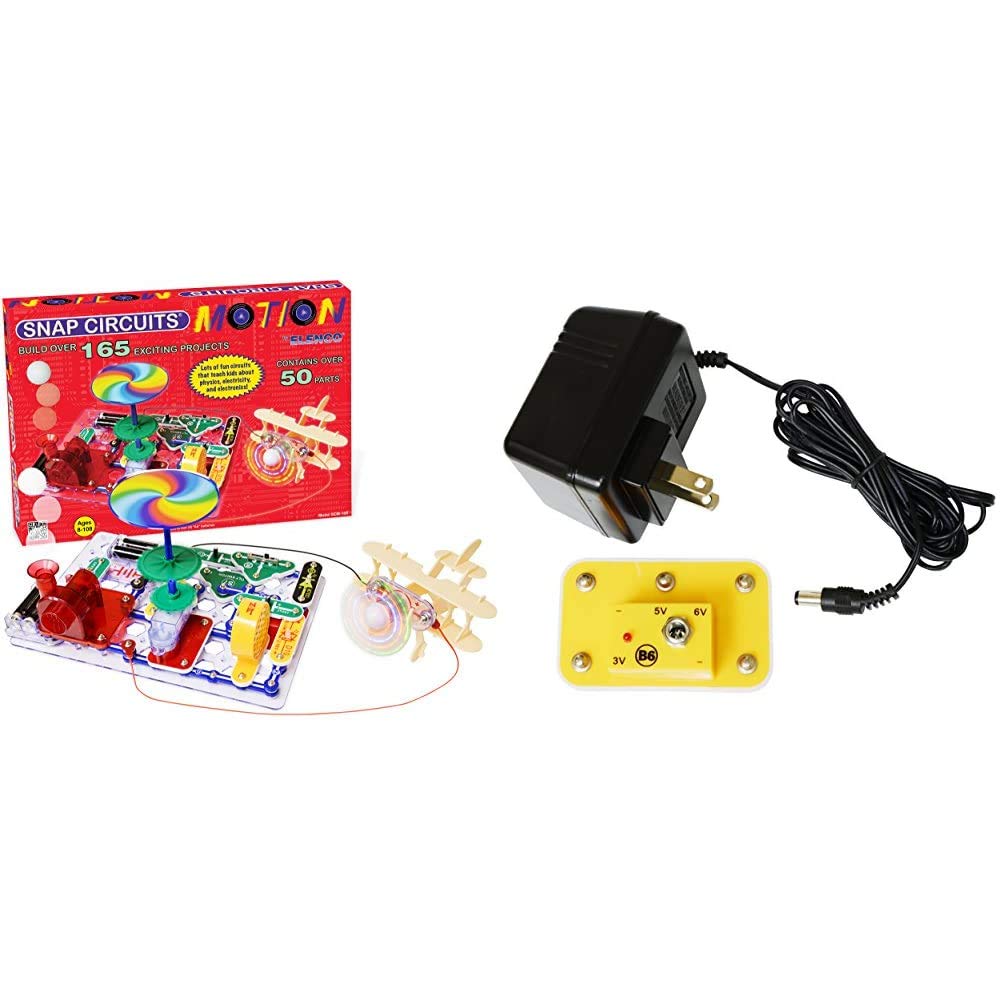 Snap Circuits Motion Electronics Exploration Kit SCM-165 | STEM Learning Toy for Kids Age 8+ | Build 165+ Projects | Includes Battery Eliminator AC-SNAP | Perfect for Science Experiments & Homeschooling