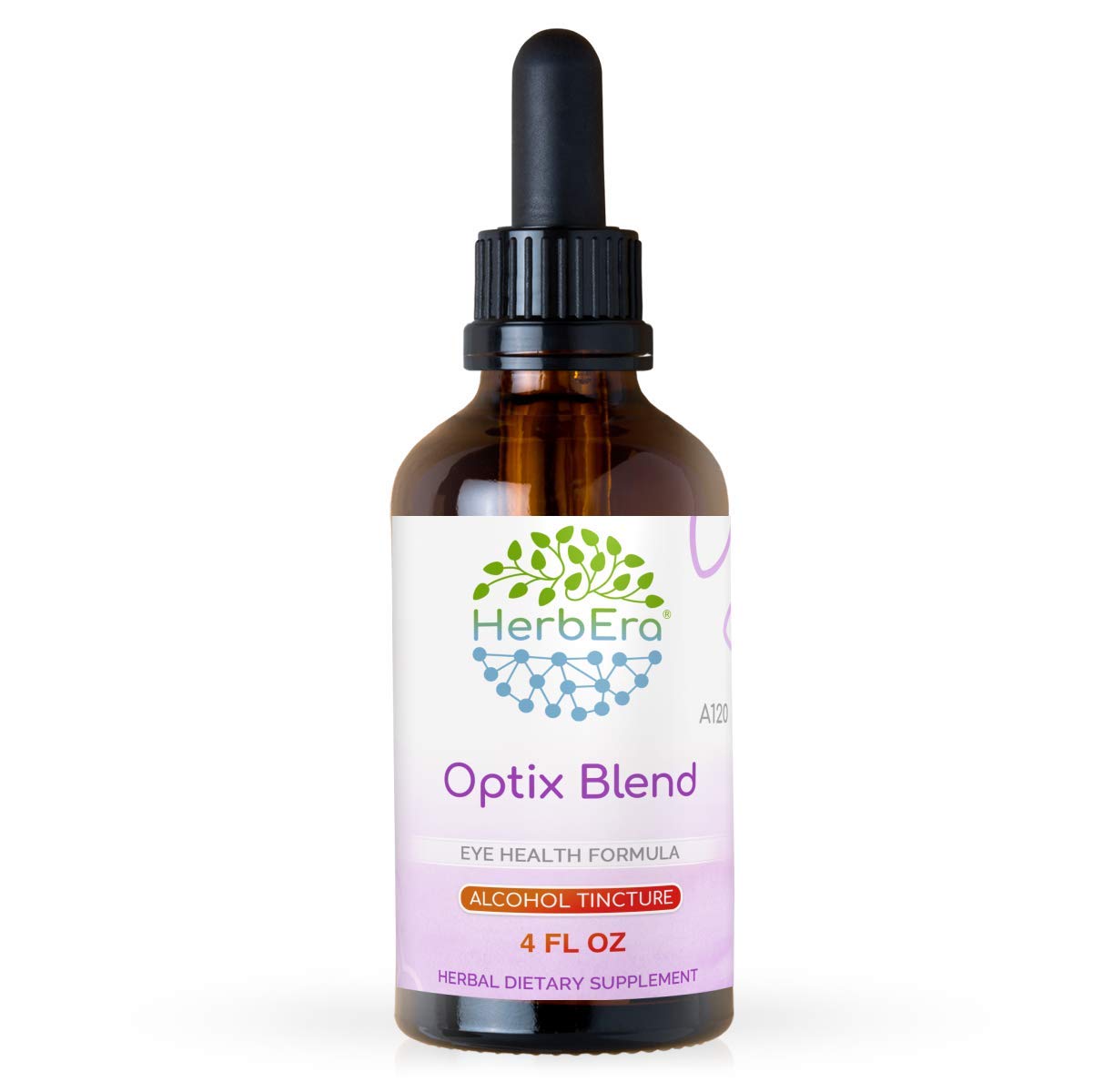 Optix Blend A120 Alcohol Extract Tincture - Premium Eye Health Supplement with Bilberry, Ginkgo Biloba, Goji Berry, Schisandra & Turmeric Root | Supports Vision & Antioxidant Protection | 4 Fl Oz Bottle | Perfect for Computer Users & Night Vision Support