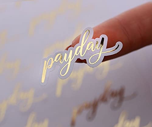 Pay Day Planner Stickers - Gold Foiled Finance Stickers for Budgeting, Cash Tracking & Agenda Planning | Cute Functional Stickers for Bullet Journals, Planners & Financial Organization
