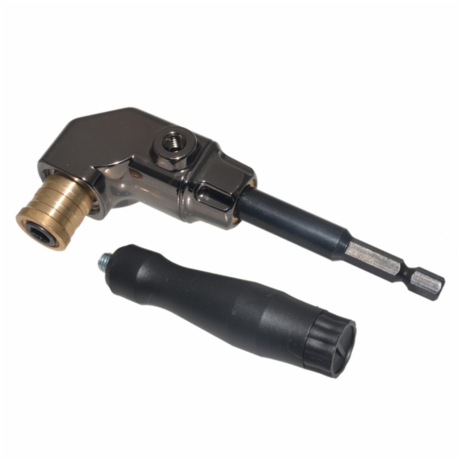 90 Degree Right Angle Drill Bit Adapter - Electric Drill Corner Attachment for Screwdriver & Post Repair - Vanadium Steel Extension for Narrow Space DIY & Home Improvement Projects