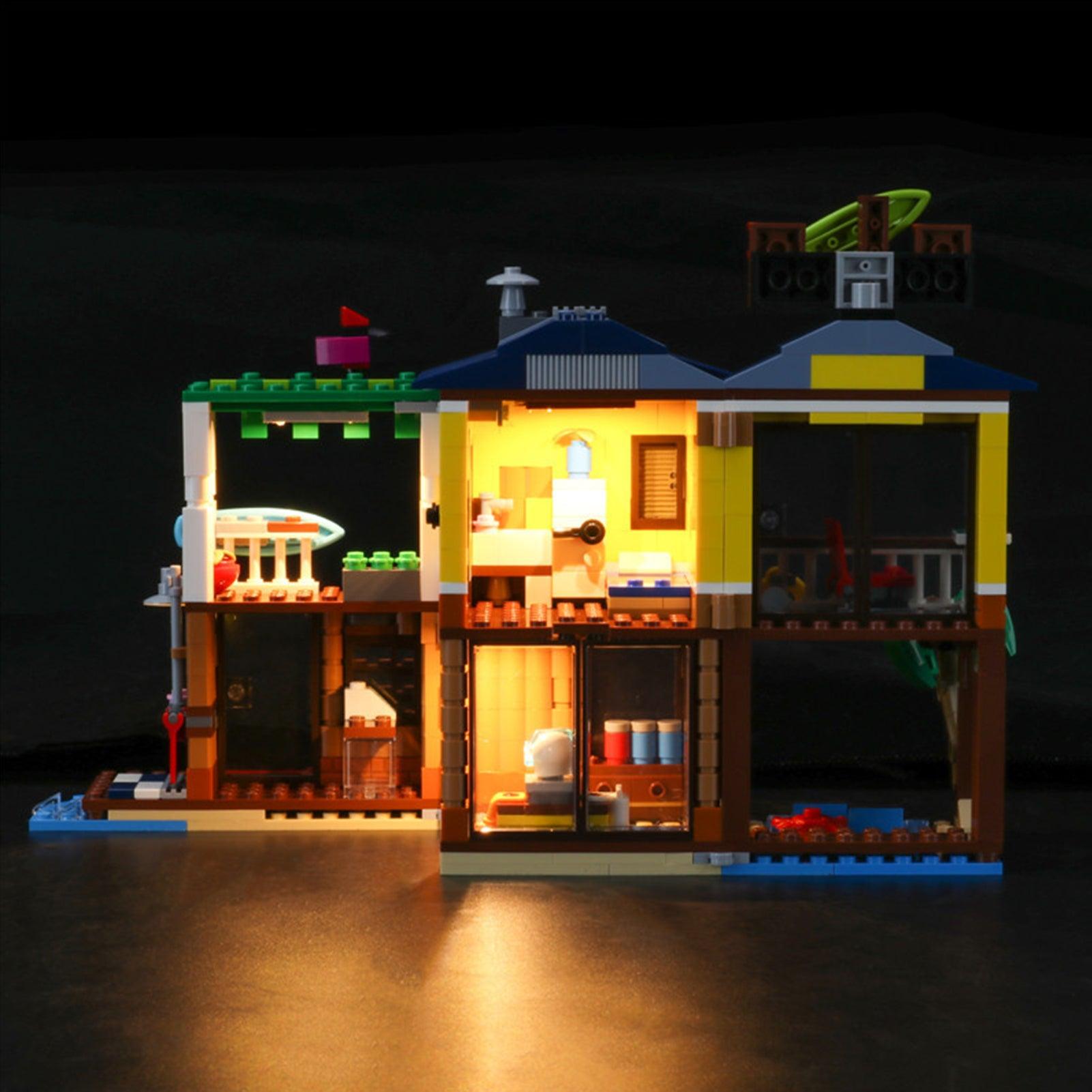 Best Light Kit for LEGO Surfer Beach House Creator 31118 - DIY Lighting Set for LEGO Beach House Model - Perfect for Display & Nighttime Play