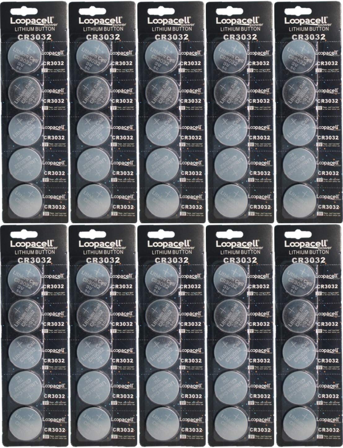 CR3032 Lithium 3V Battery (50-Pack) - Long-Lasting Power for Watches, Calculators, Medical Devices & Key Fobs