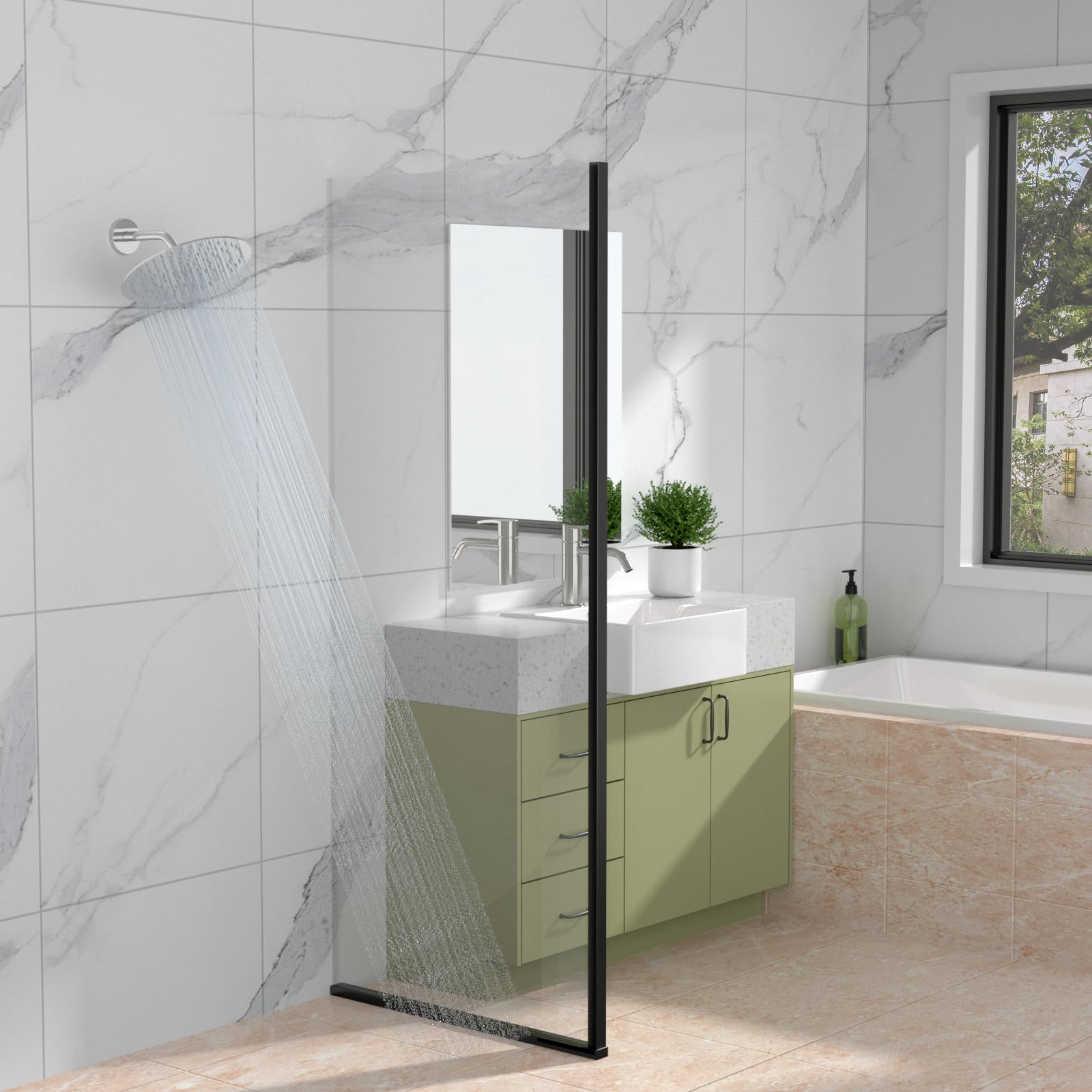 Lordear 6 Inch Chrome T304 Stainless Steel Shower Arm Extension - Polished Chrome Shower Head Pipe with Flange for Bathroom & Spa Upgrade - Perfect for Modern Shower Systems and Bathroom Renovations