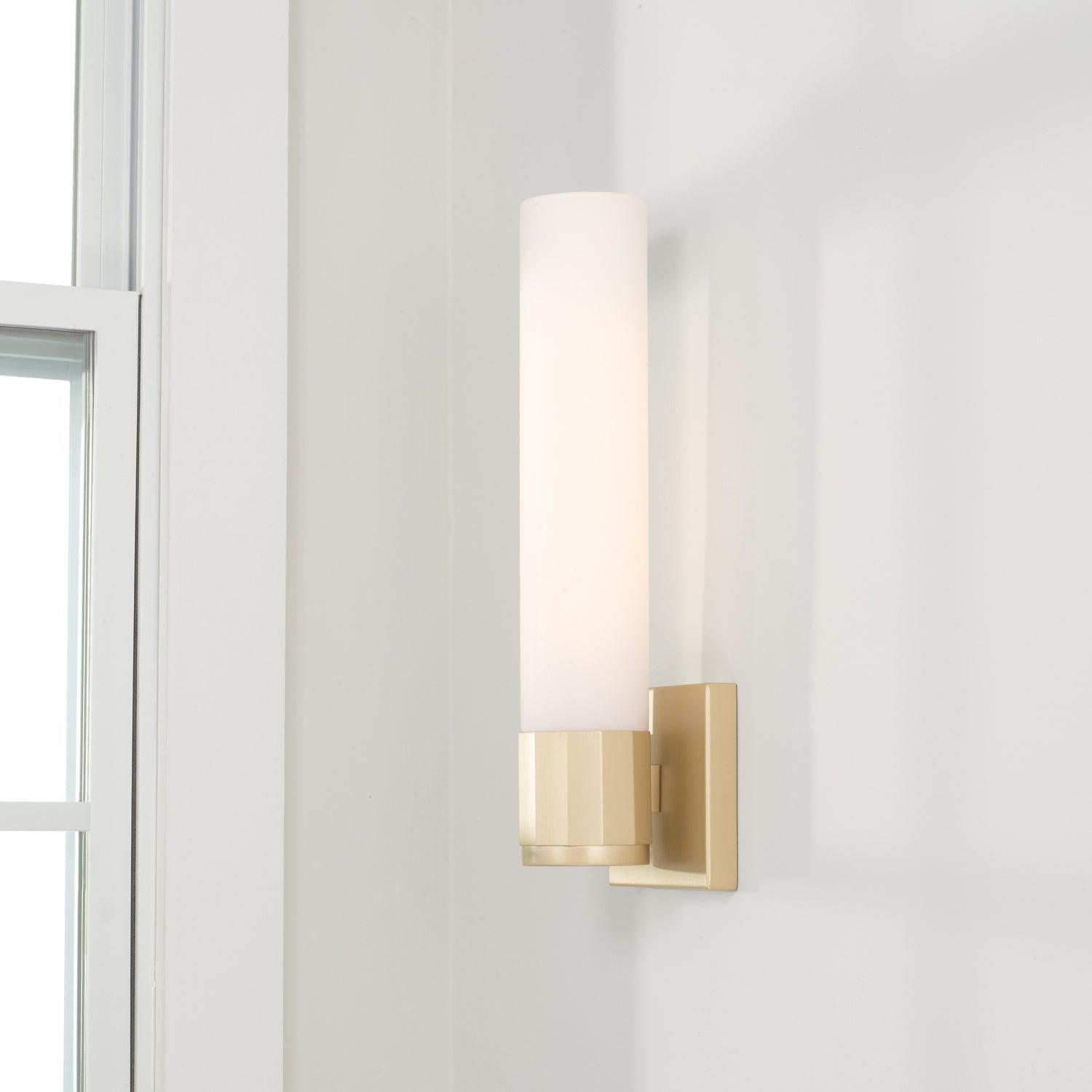 Capital Lighting One Light Wall Sconce - Modern Wall Light Fixture for Bedroom, Living Room & Hallway - Brushed Nickel Finish Indoor Lighting