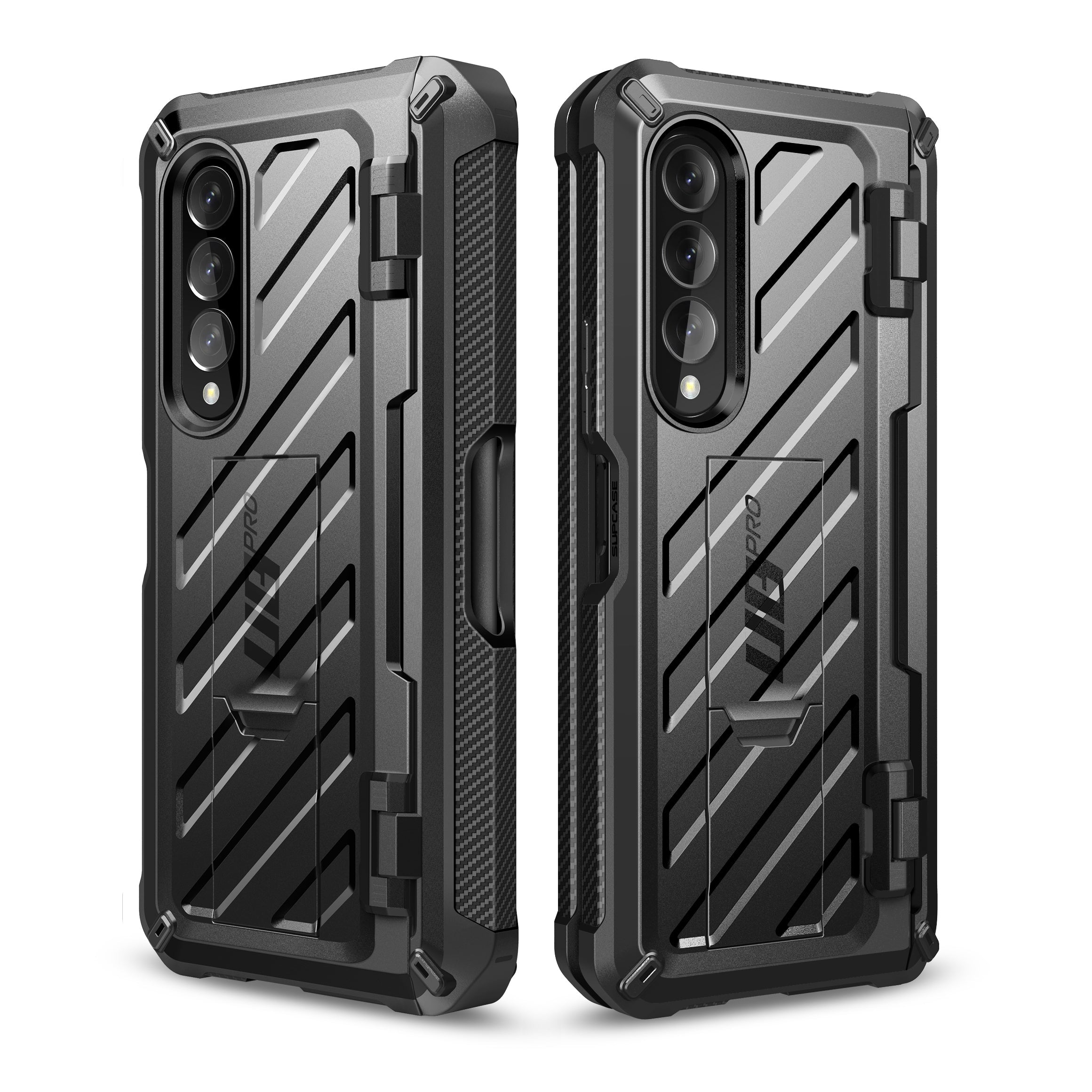 Samsung Galaxy Z Fold4 Unicorn Beetle PRO Rugged Protective Case with S Pen Holder - Shockproof & Scratch Resistant Cover for Work, Travel & Outdoor Activities (Black)