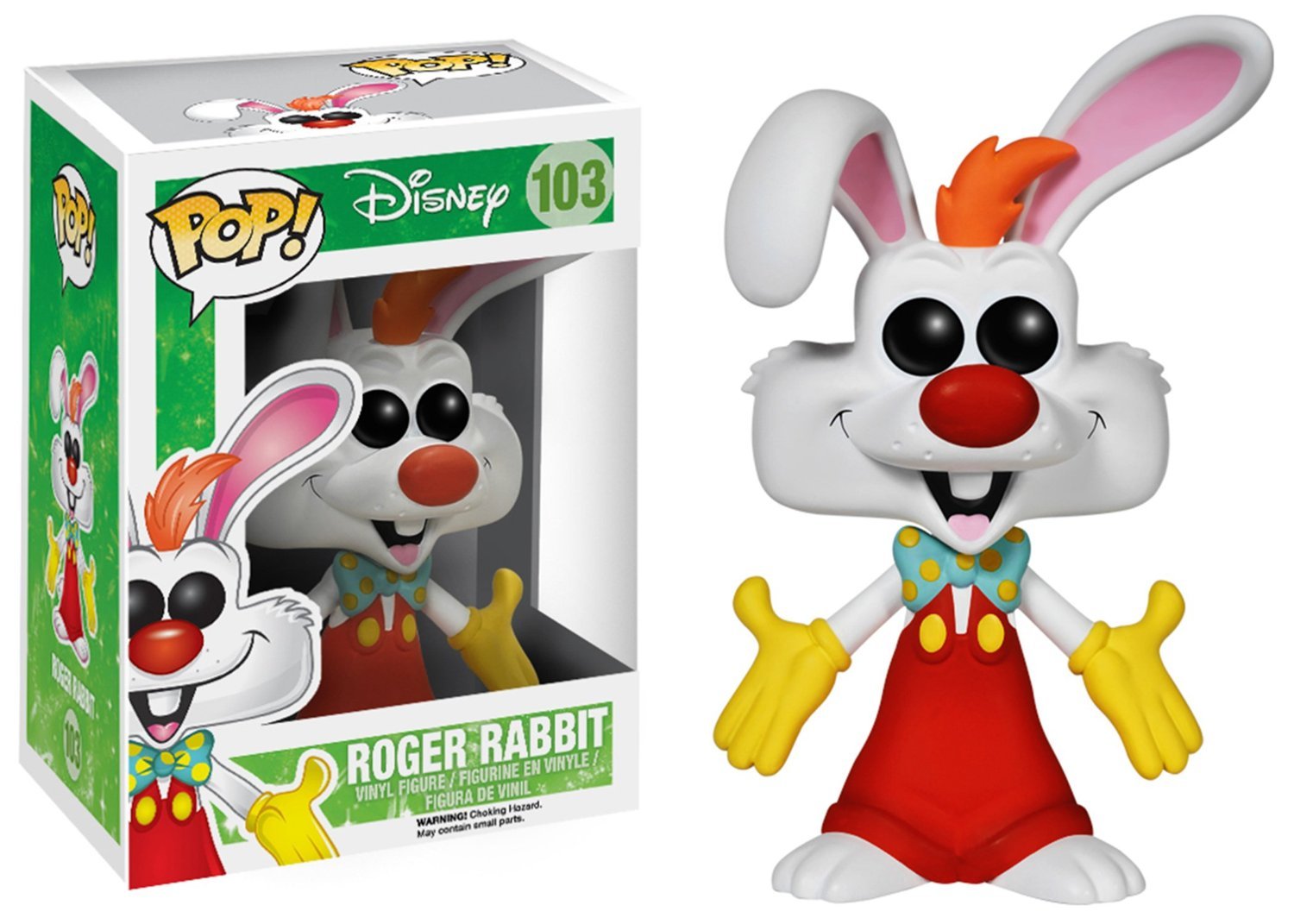Funko POP! Disney: Roger Rabbit Collectible Vinyl Figure - Perfect for Disney Fans, Movie Collectors, and Home Decor