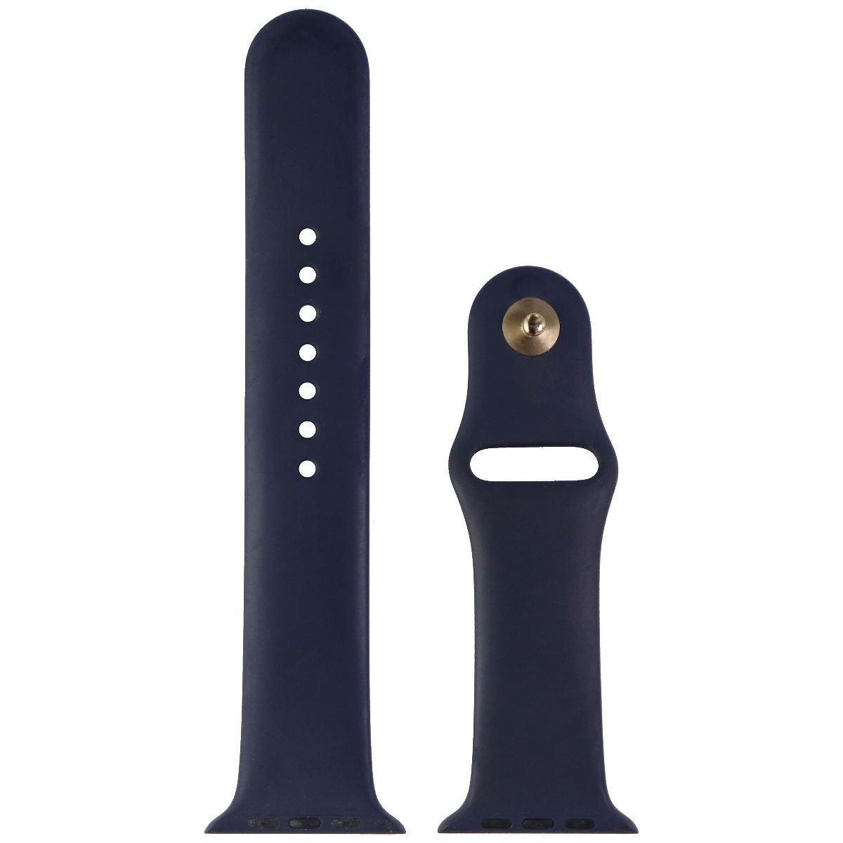 Apple Watch 42mm Sport Band - Compatible with 42mm/44mm/45mm Models - Midnight Blue & Gold - M/L Size - Perfect for Running, Workouts & Everyday Wear