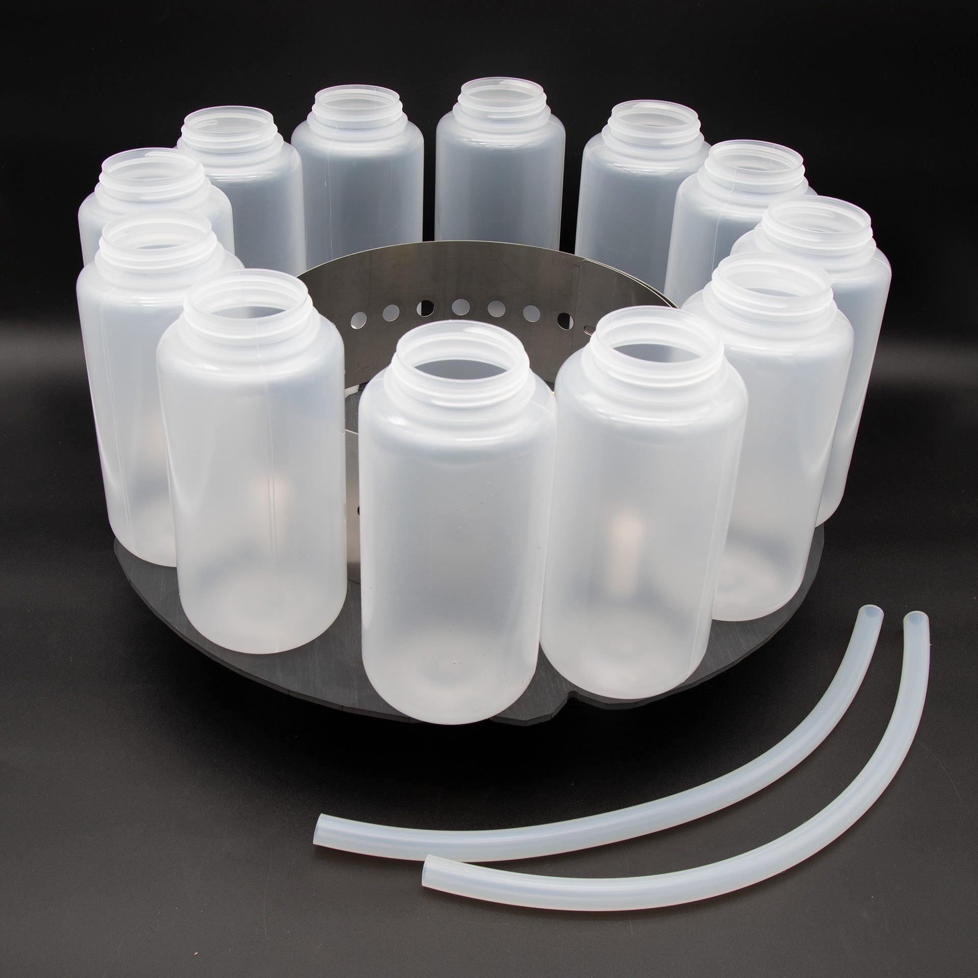 6700 / 6712 Full Size Portable Sampler Bottle Kit - 12 Pack 1 Liter Polypropylene Bottles for Water Testing, Environmental Monitoring & Laboratory Sampling