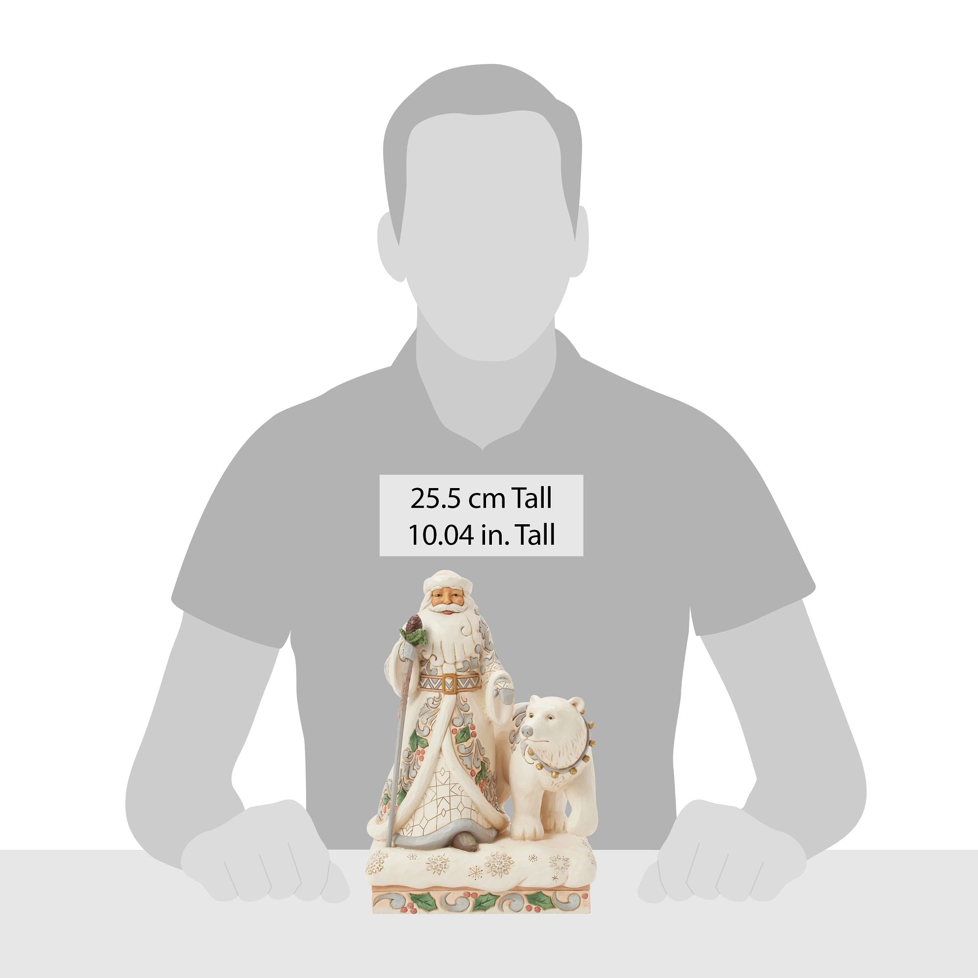 Wdlnd Santa with Bear Figurine - Christmas Decoration for Home, Office & Holiday Displays