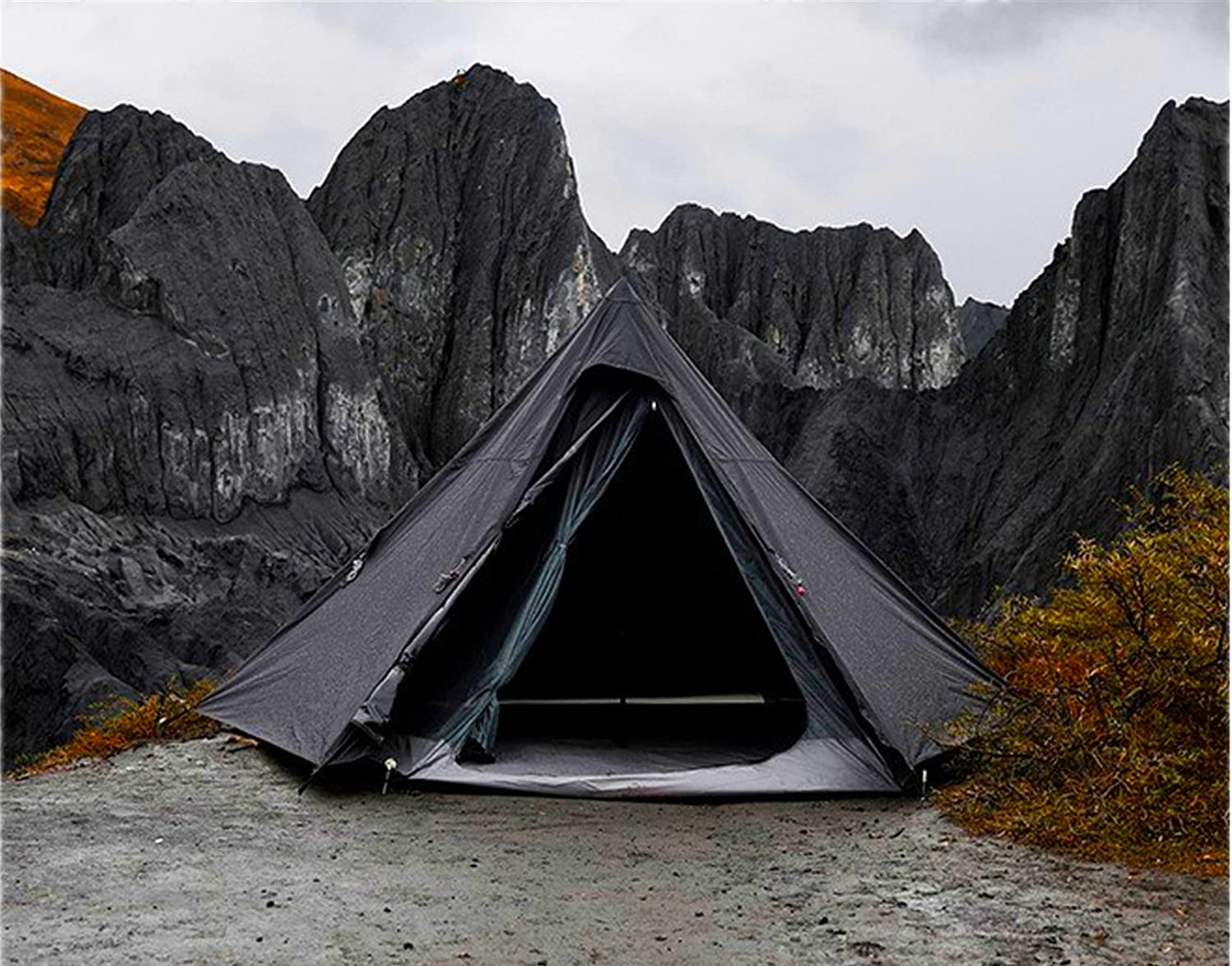 UNISTRENGH 4 Season Waterproof Camping Tent - Double Layer Sun Shelter Teepee for Outdoor Hiking, Hunting & Backpacking | Perfect for Family Camping, Beach Trips & Wilderness Adventures