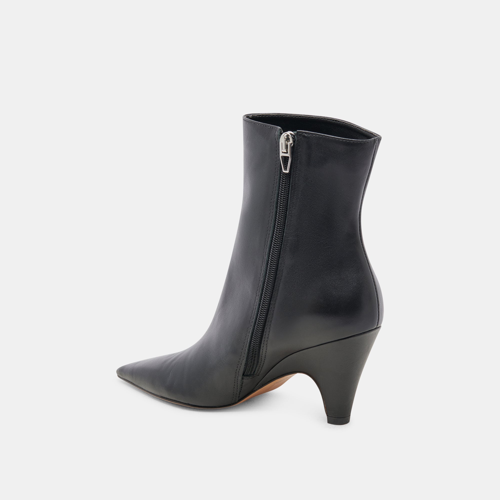 Black Leather Calico Booties for Women - Stylish & Comfortable Ankle Boots for Casual Wear, Work & Outdoor Activities