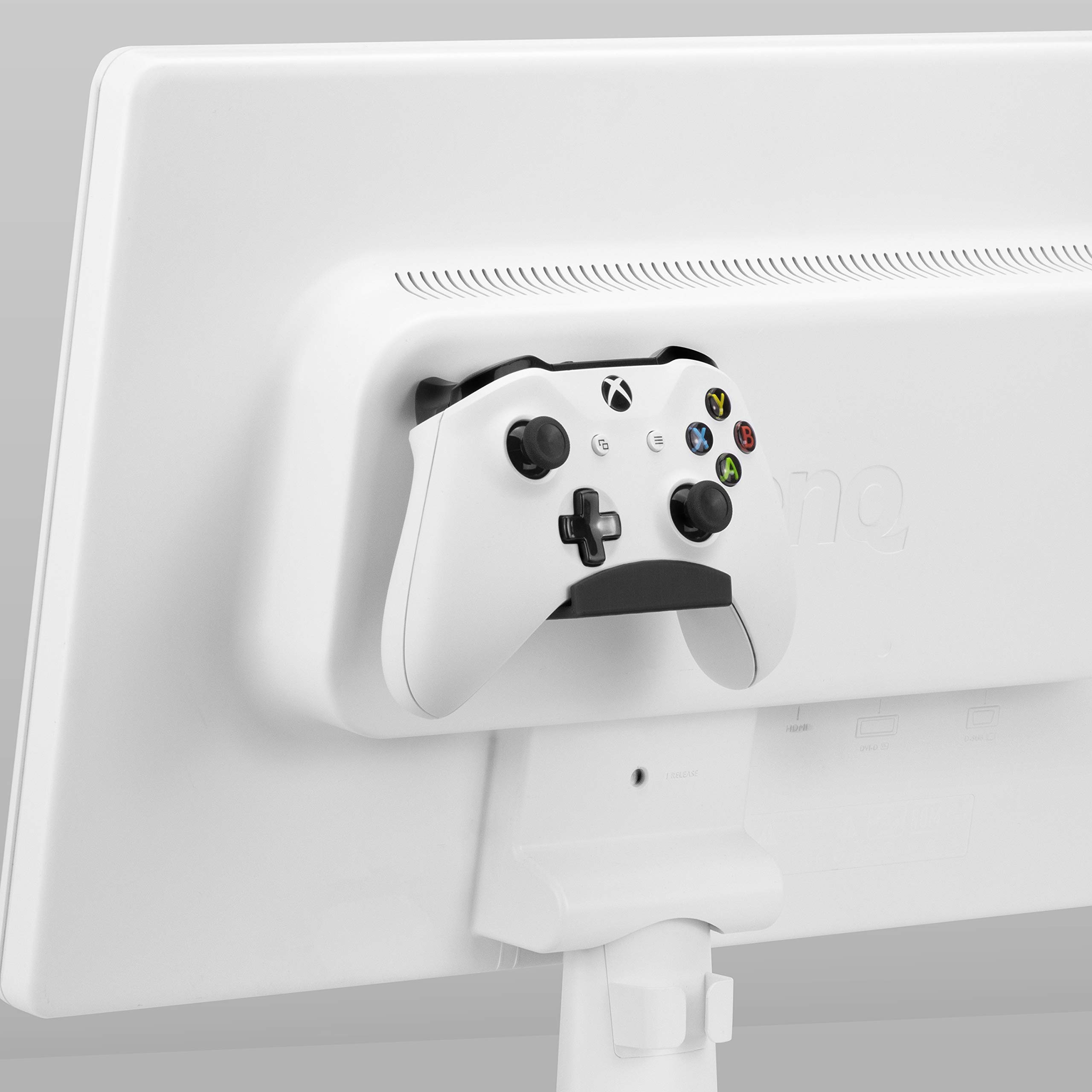 BRAINWAVZ 2-Pack Universal Game Controller Wall Mount Holder - Compatible with XBOX Series X/S, PS5, PS4, PS3, Nintendo Switch & PC Controllers - Easy Stick-On Installation for Organized Gaming Setup - Perfect for Bedroom, Game Room or Office Organization