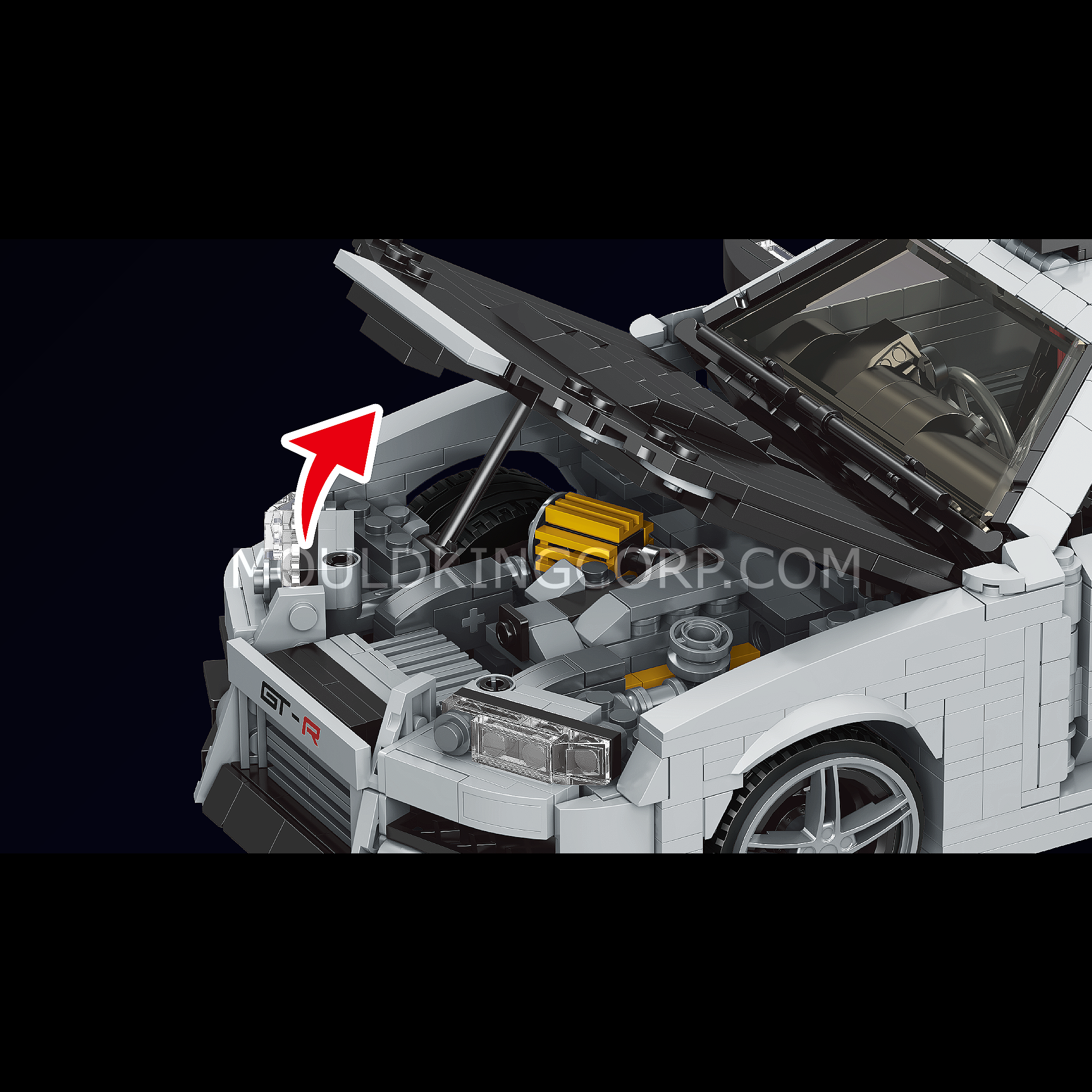 Mould King 10113 Skyline GTR R34 Car Model Building Set - 1,471 Piece DIY Construction Toy for Adults & Teens | Perfect for Car Enthusiasts, Home Decoration & Gift Giving