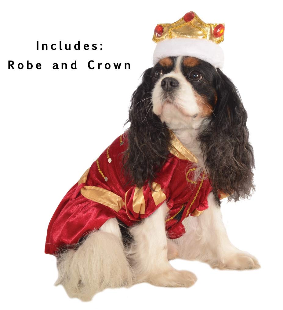 Rubie's Red King Pet Costume for Dogs - Medium Size, Halloween Dress Up & Cosplay Outfit for Parties and Photo Shoots