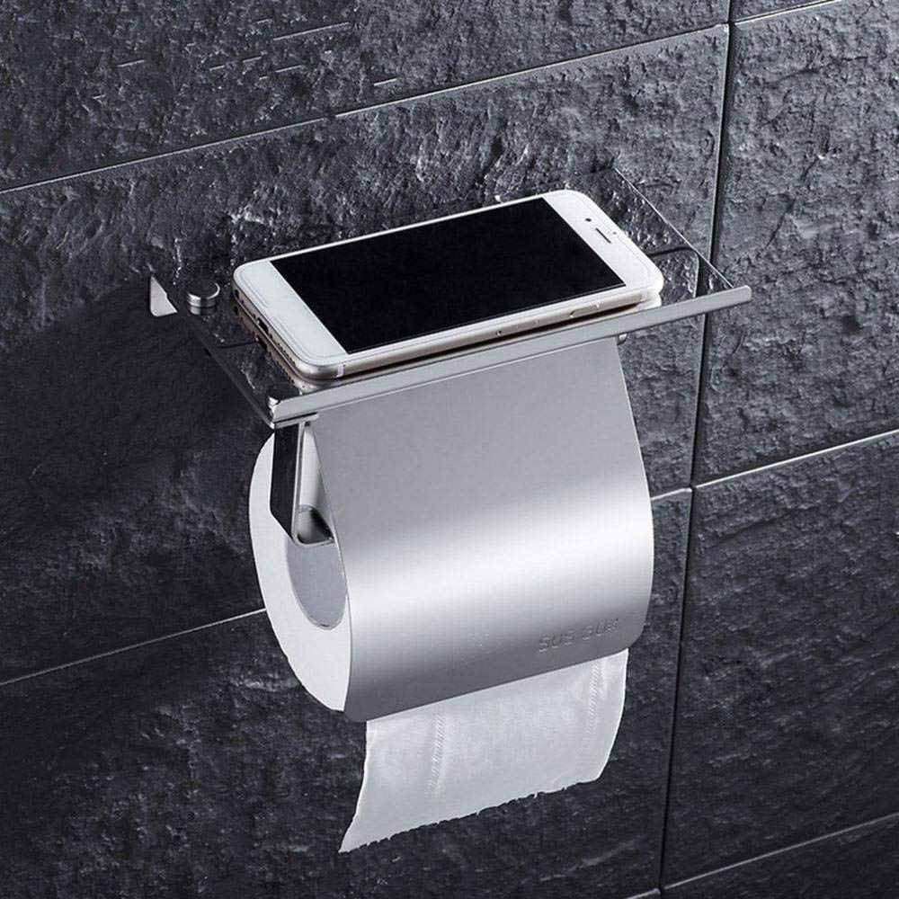 Stainless Steel Wall Mounted Paper Towel Holder - Rustproof Tissue Roll Dispenser for Bathroom, Kitchen & Toilet Organization - Home Supplies & Space Saving Solution