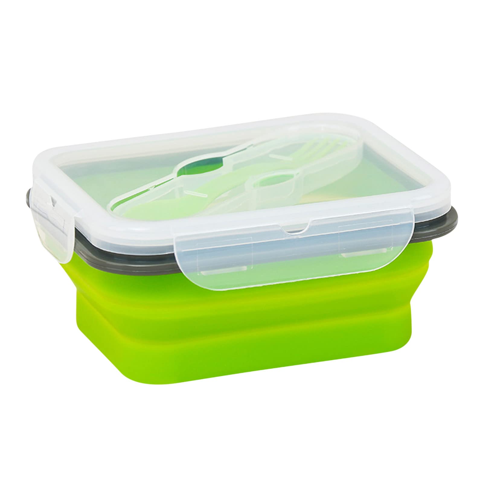 Foldable Silicone Food Storage Container - Microwave & Freezer Safe, BPA-Free, Leak-Proof Lunch Box for Meal Prep, Office, School & Outdoor Activities