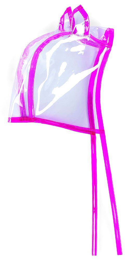 Kids' Pop Trim Ear Rain Cap - Waterproof & Adjustable Hot Pink Hat for Girls & Boys - Perfect for Outdoor Play, Rainy Days & School