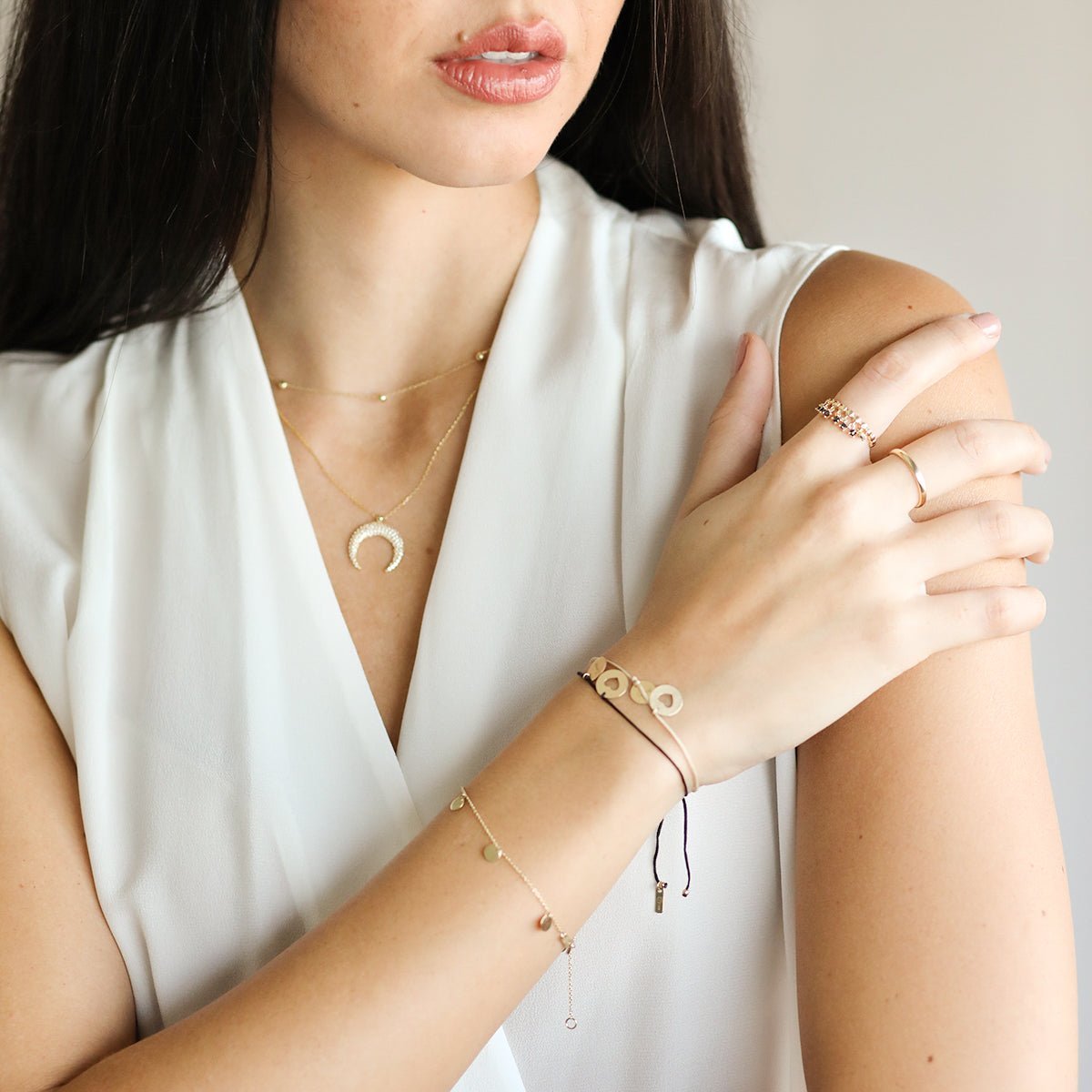14k Yellow Gold Love Charm Bracelet for Women - Elegant & Dainty Jewelry Gift for Her - Perfect for Anniversaries, Birthdays & Special Occasions