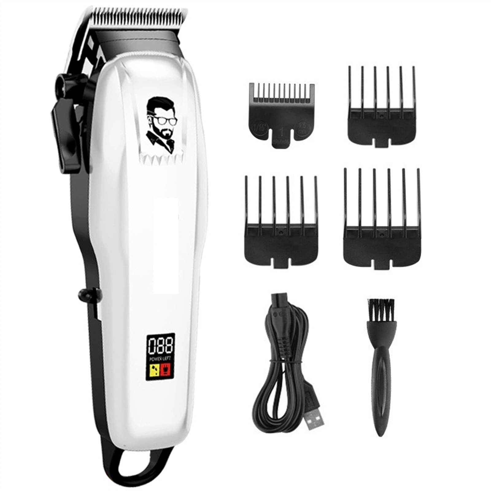 Professional Wireless Hair Clipper for Men - Rechargeable Electric Hair Trimmer, Barber-Grade Haircut Machine for Home & Salon Use (Great for DIY Haircuts, Beard Trimming & Grooming)