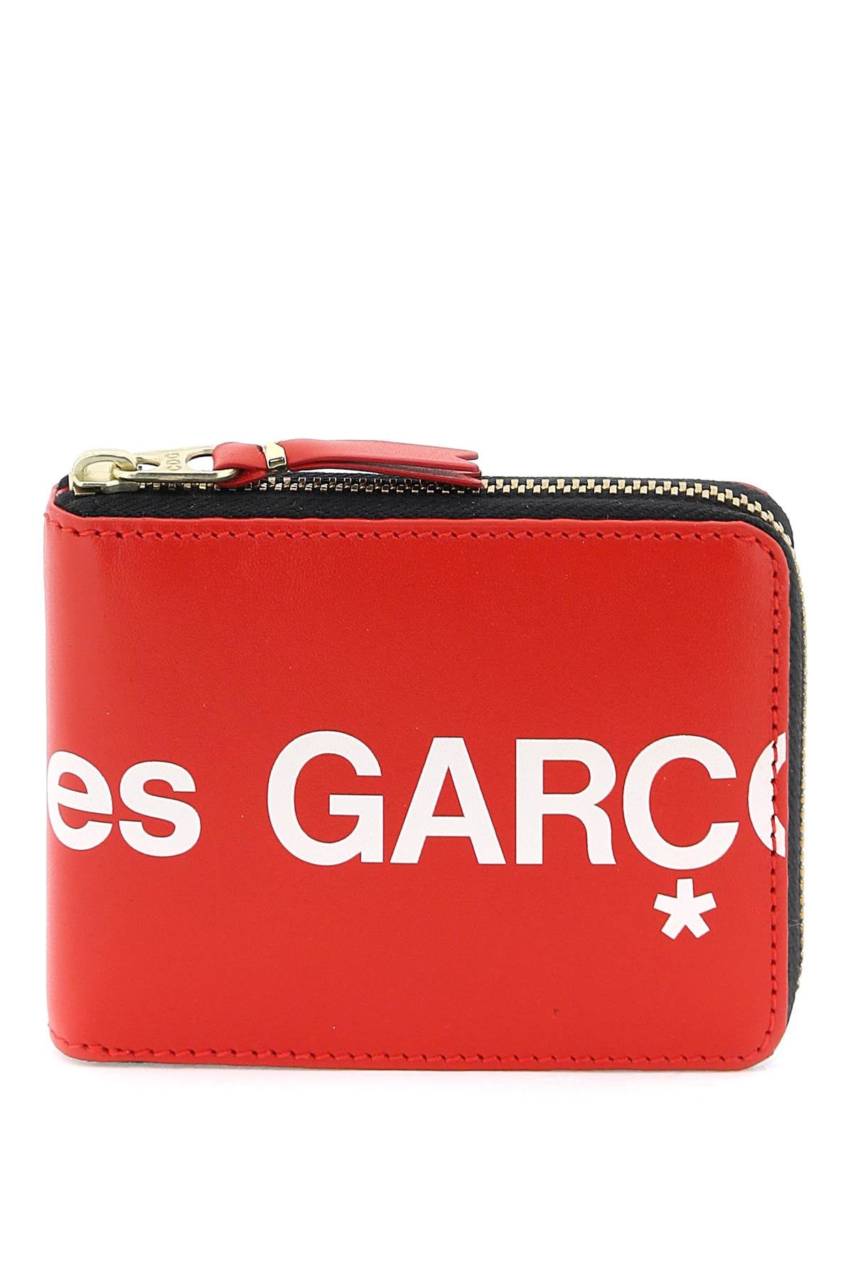 Comme des Garçons Zip Around Wallet with Maxi Logo - Stylish & Durable Designer Wallet for Men & Women | Perfect for Everyday Use, Travel & Business