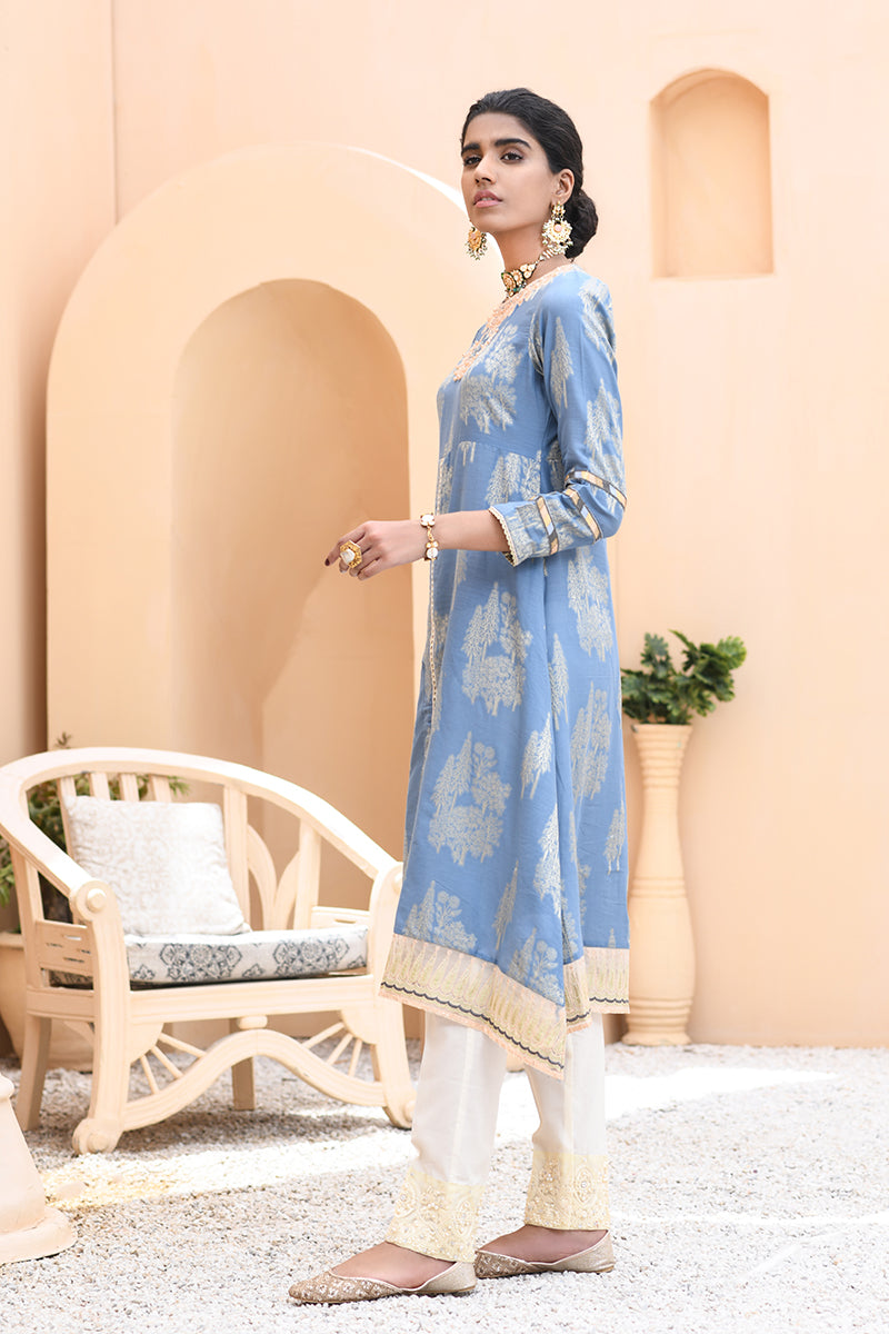 Embroidered Mushk E Fiza Shirt for Women - Elegant Embellished Blouse for Parties, Weddings & Special Occasions