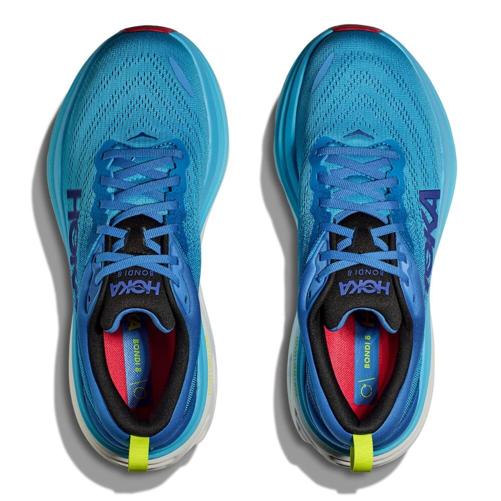 Hoka Men's Bondi 8 Running Shoes - Lightweight Cushioned Sneakers for Marathon, Jogging & Walking - Breathable Mesh Upper with Maximum Support & Comfort